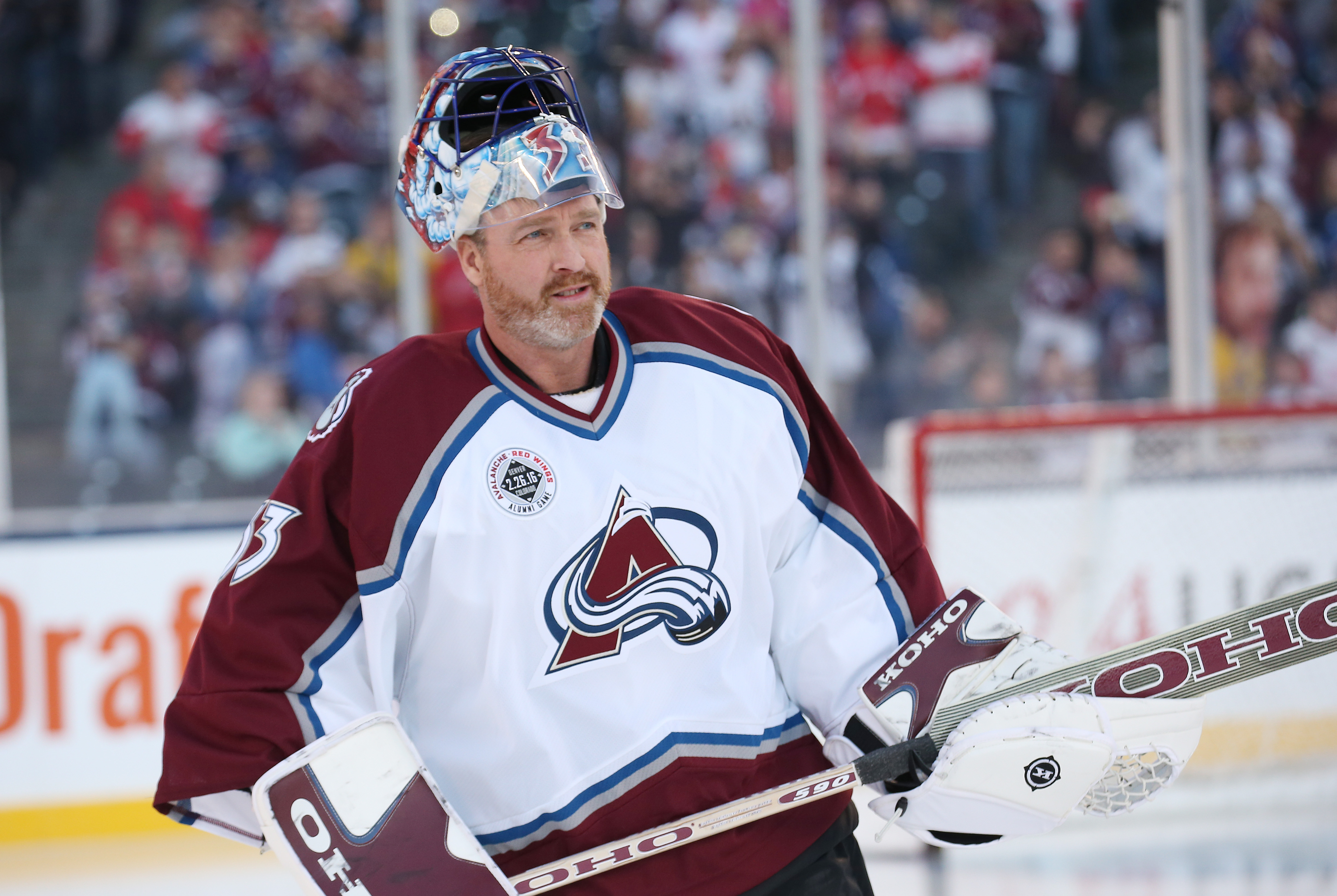 Gotta See It: Roy takes to Avalanche practice in goalie gear 