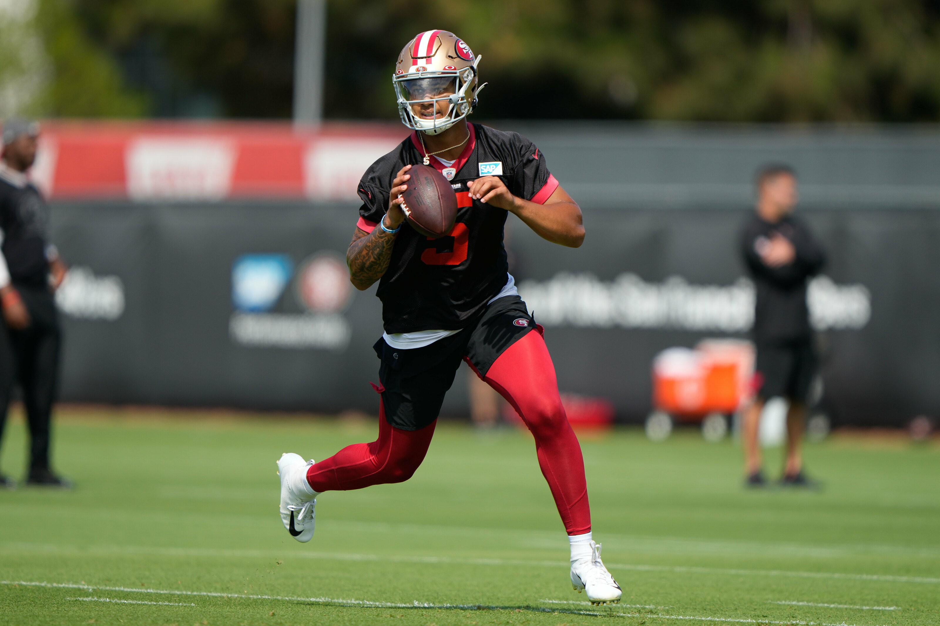 49ers rookie QB Trey Lance ready for work at rookie camp
