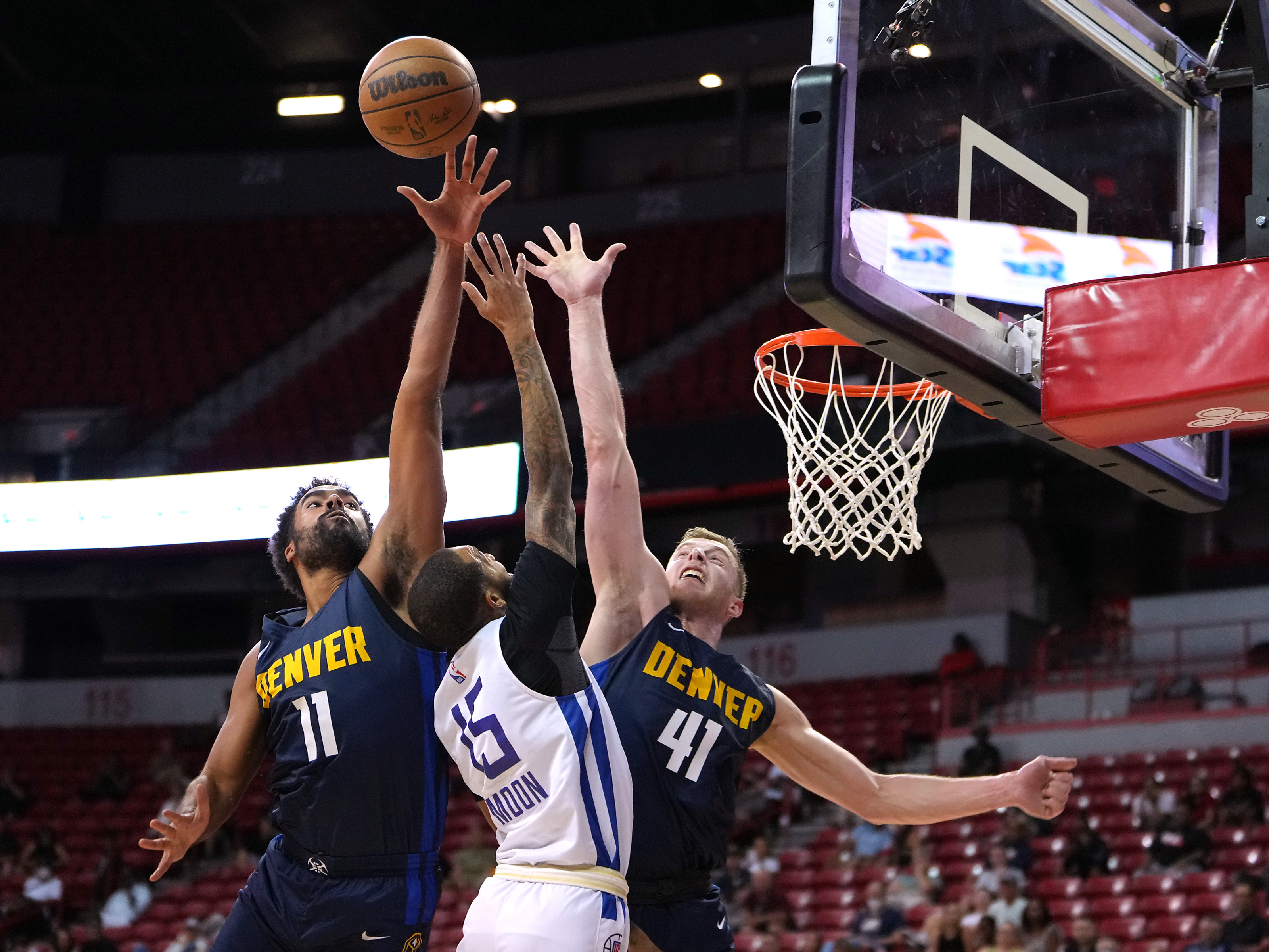 Denver Nuggets forward Jack White in the second half of a