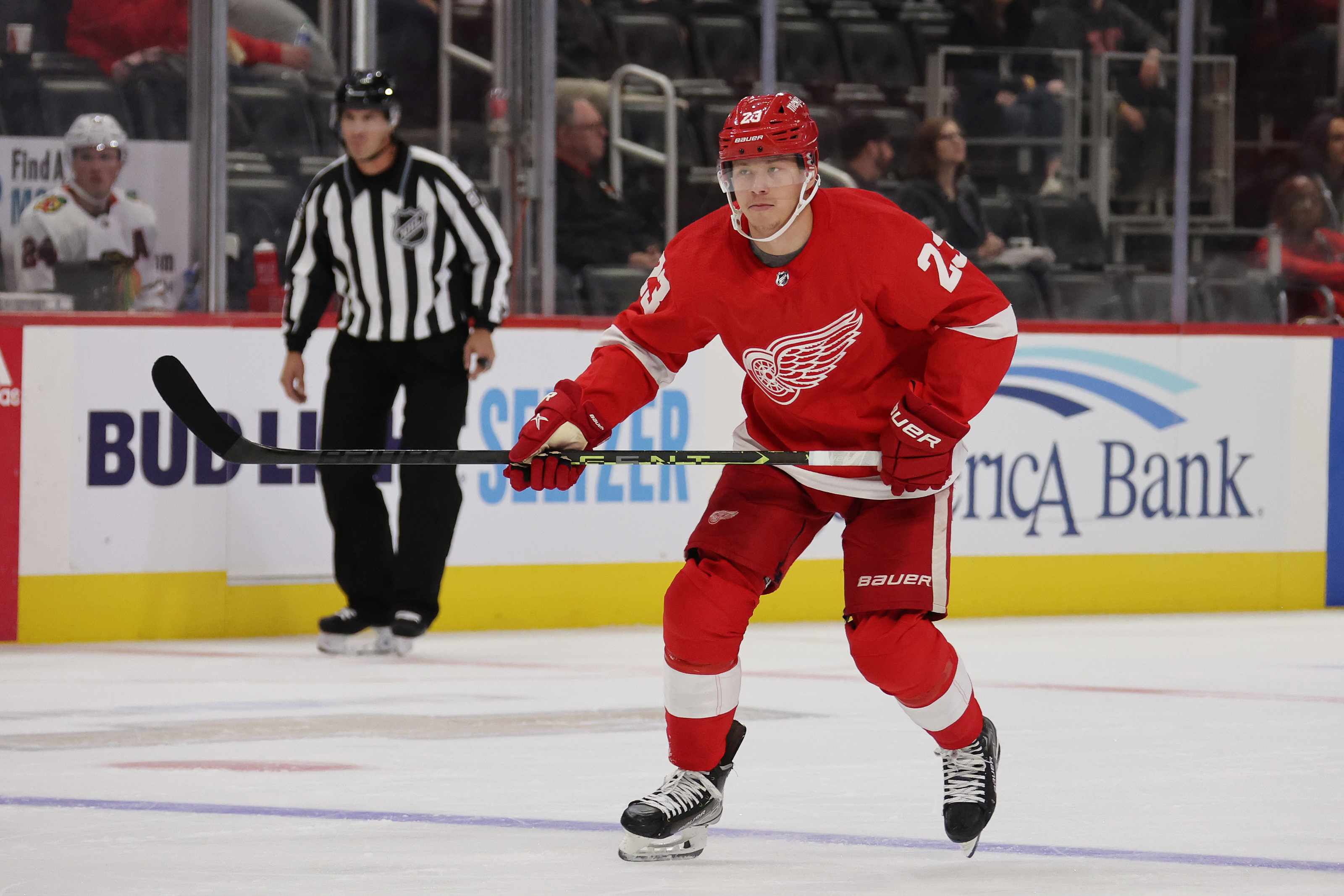 Lucas Raymond knows he has 'work to do' after making Detroit Red