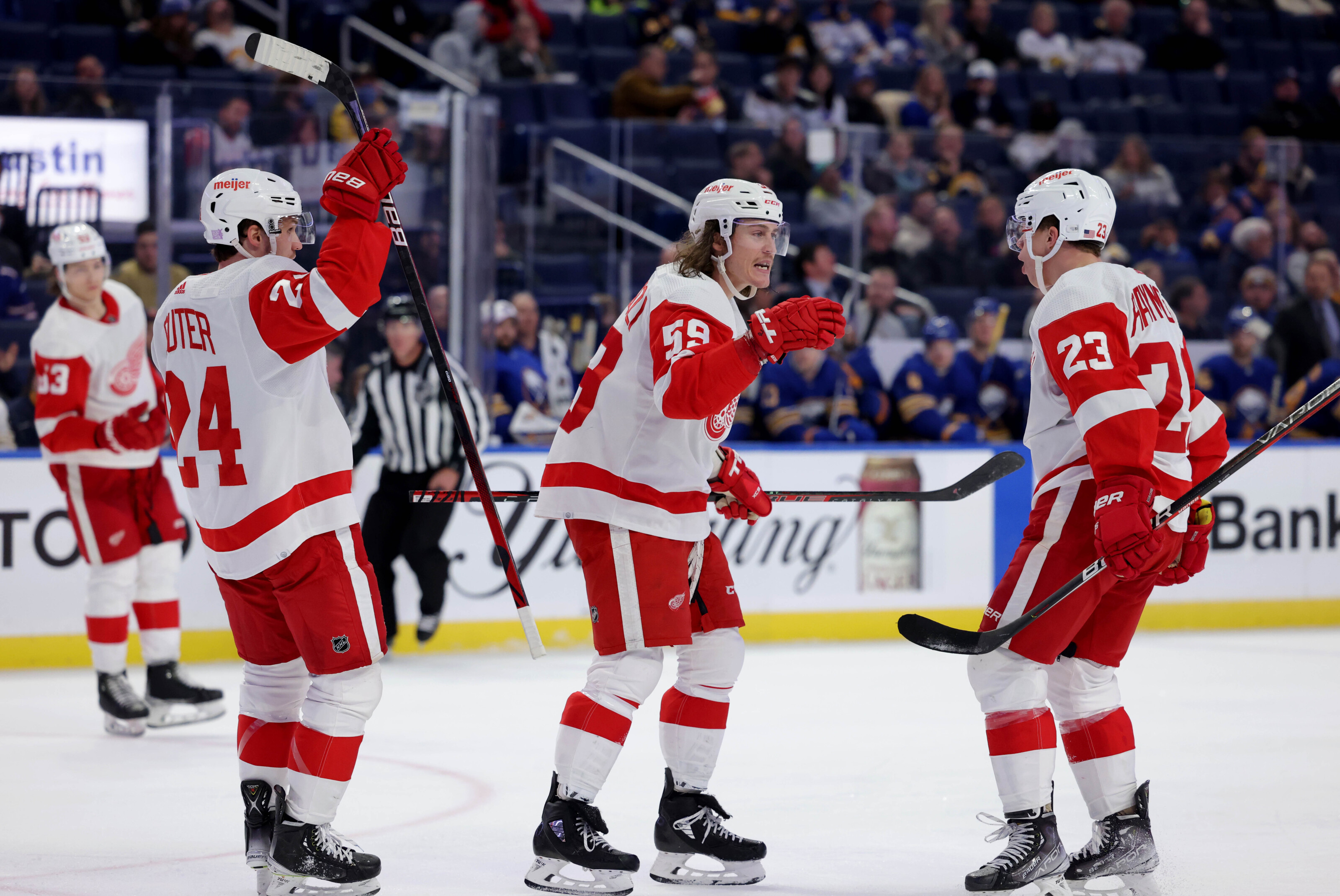 Moritz Seider Scores His First Goal as Red Wings Rally to Win 4-3