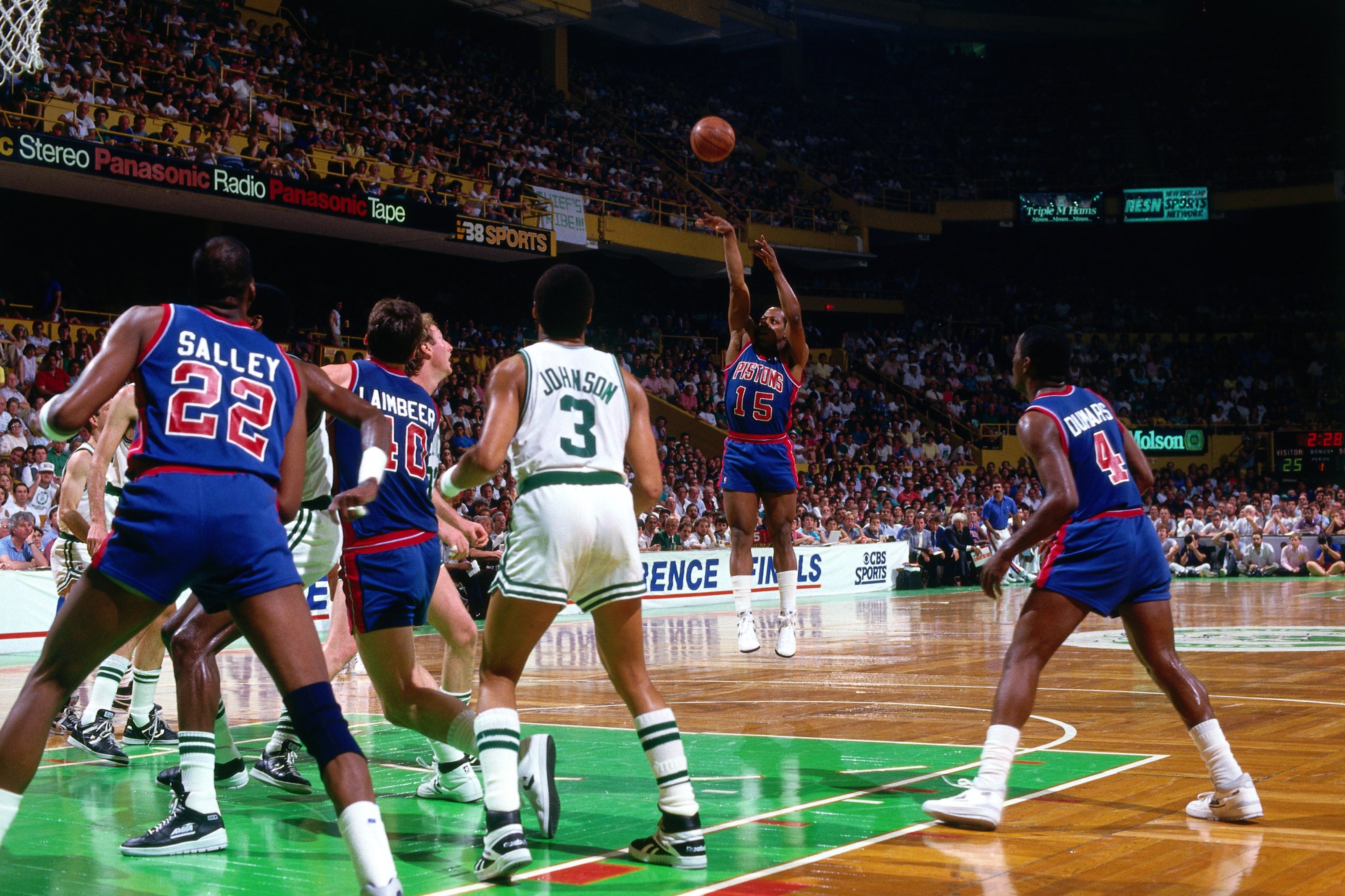 1989-90 Vinnie Johnson Game Worn & Signed Detroit Pistons Jersey