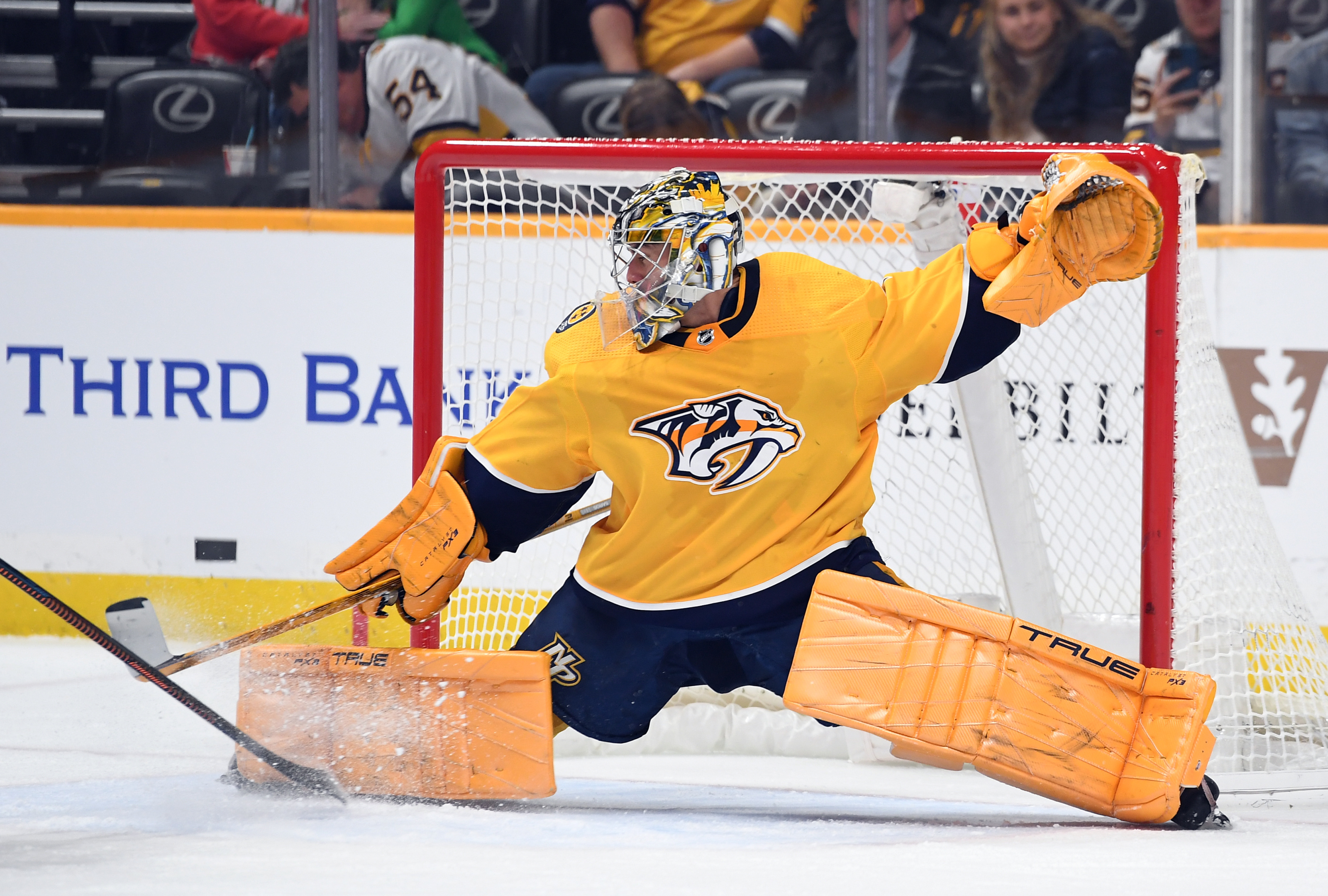 NHL: Juuse Saros makes franchise-record 64 stops in win