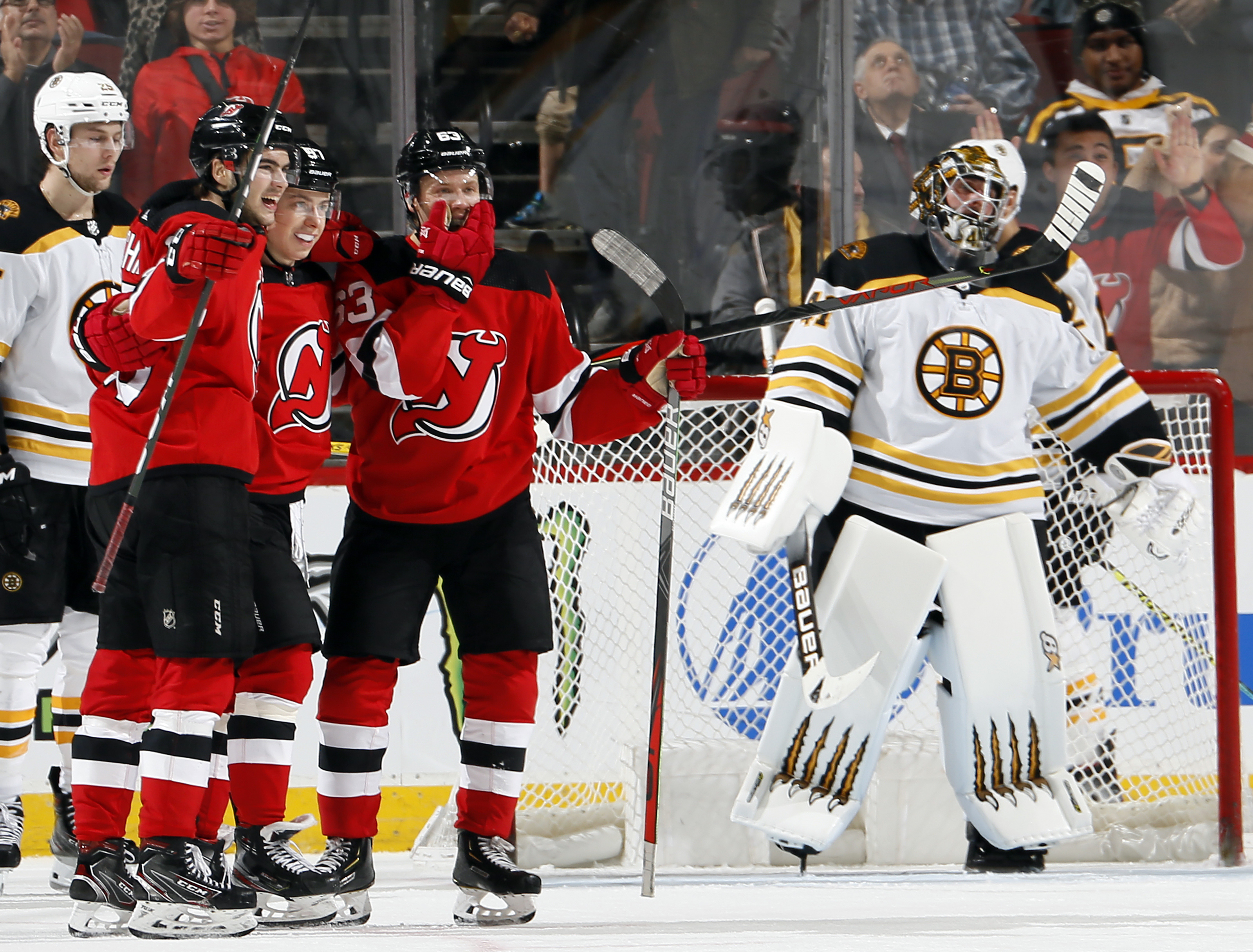 Devils' lines, pairings vs. Boston Bruins (9/25/19)  Jesper Boqvist, Nico  Hischier and Jesper Bratt together 