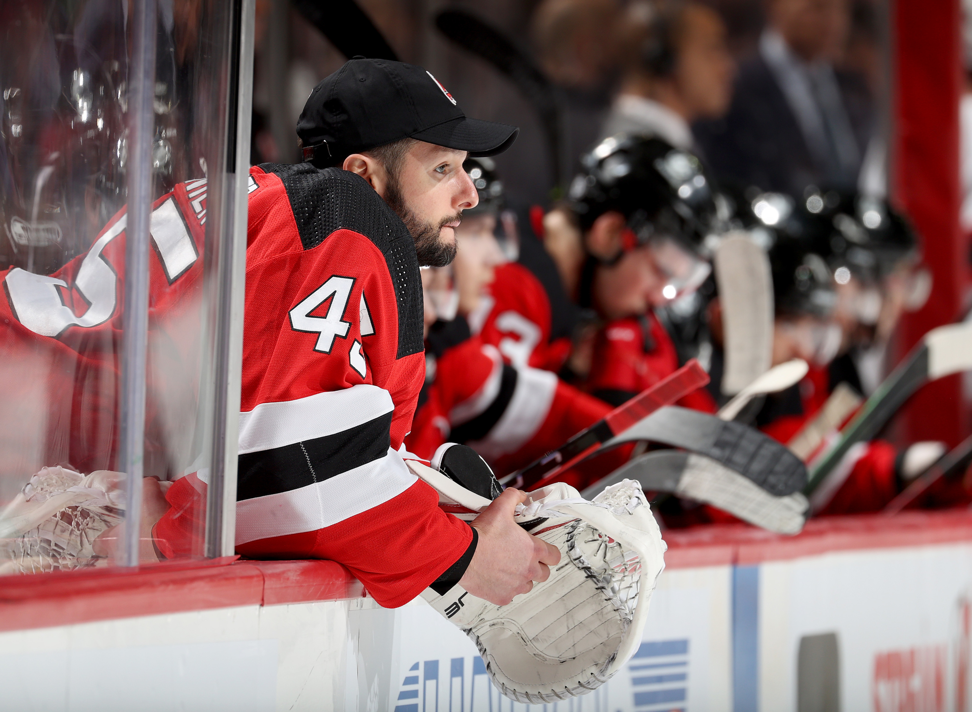 NHL: Goaltender Martin Brodeur nets to help the New Jersey Devils