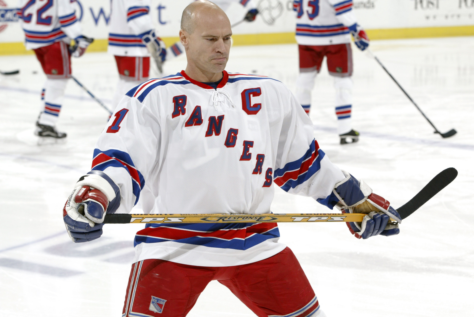 1993-94 Mark Messier Game Worn New York Rangers Jersey. Hockey
