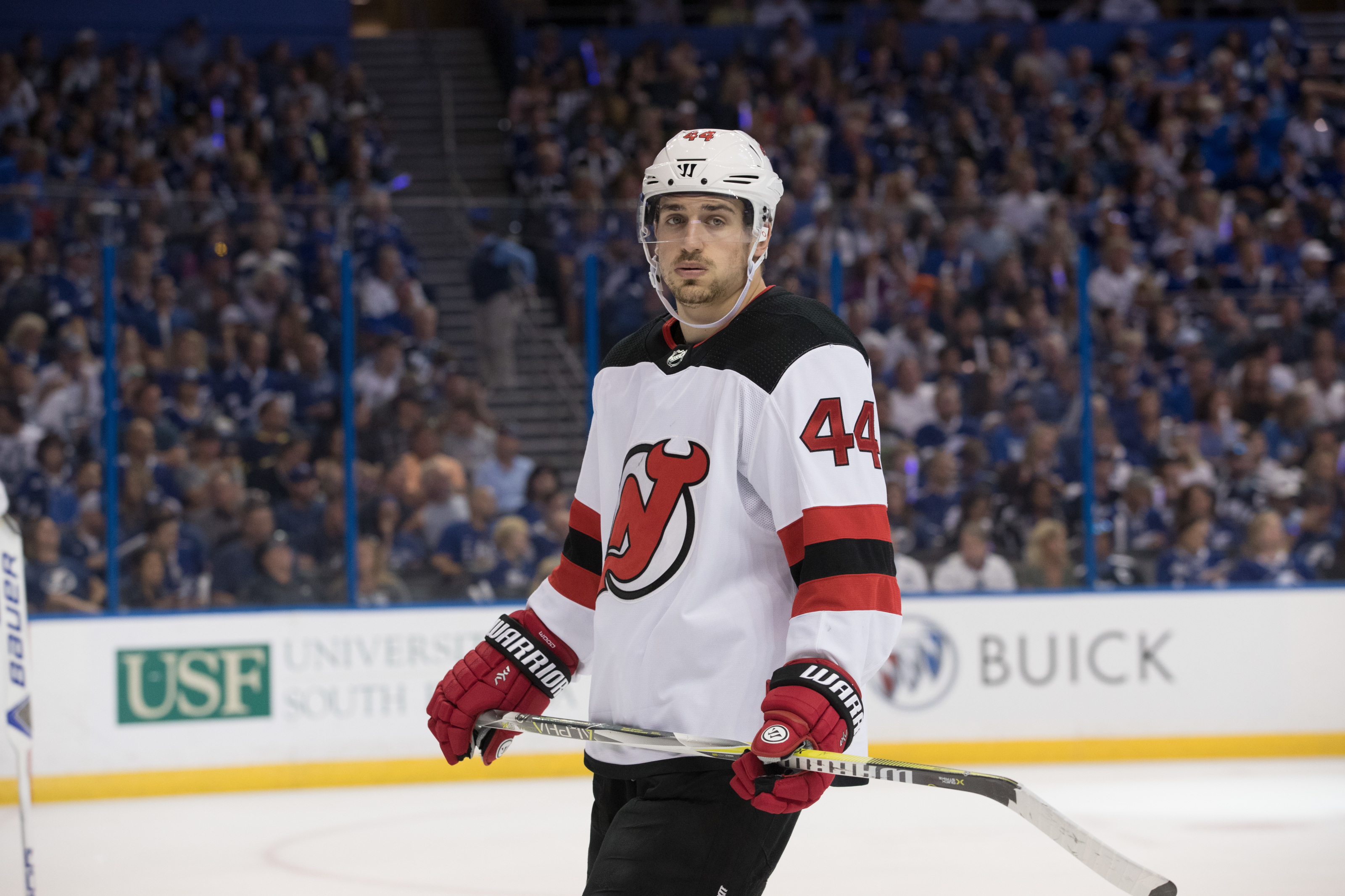 Miles Wood Signed New Jersey Devils Custom on Ice Jersey (JSA COA