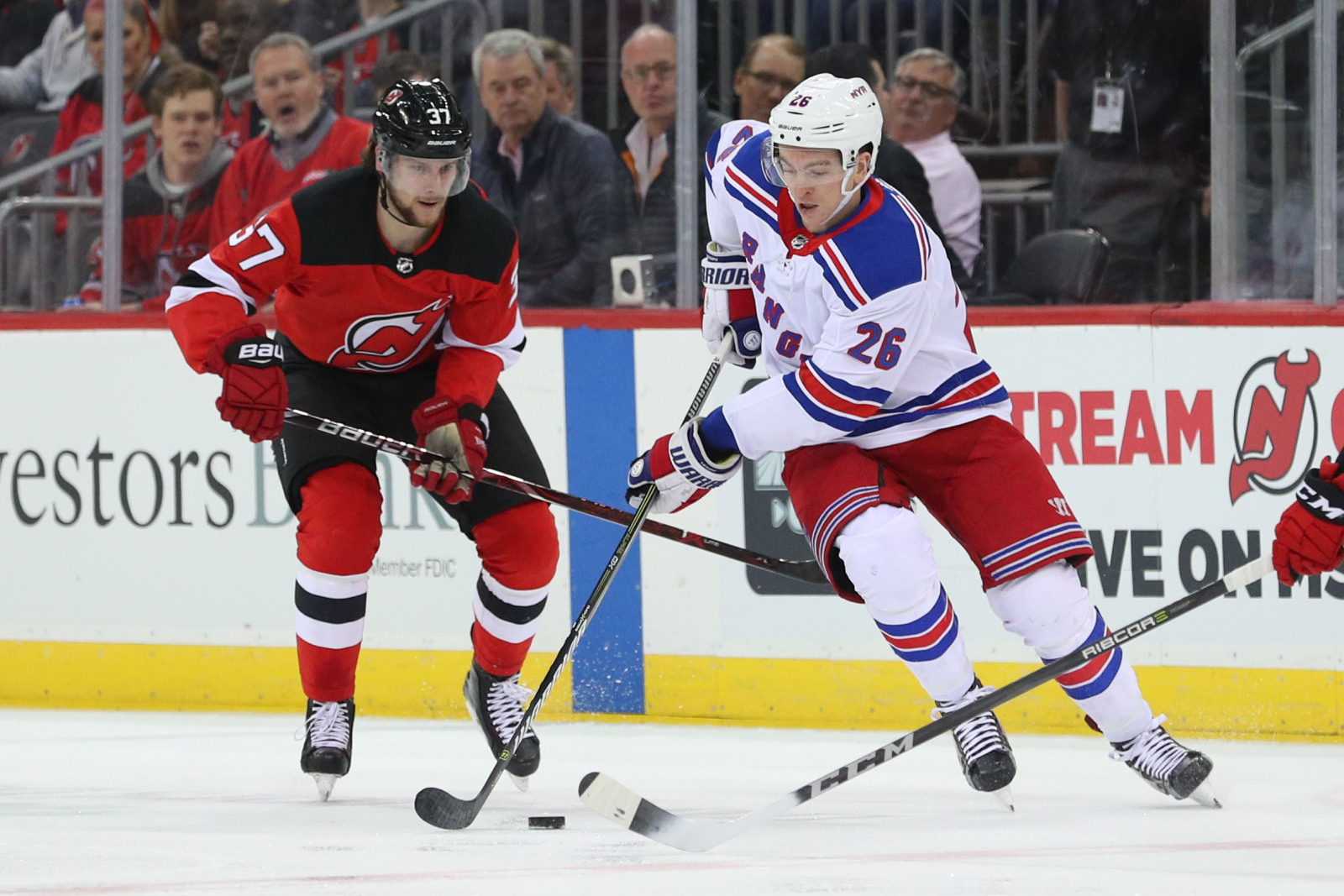 Jimmy Vesey can provide Rangers unique Devils perspective