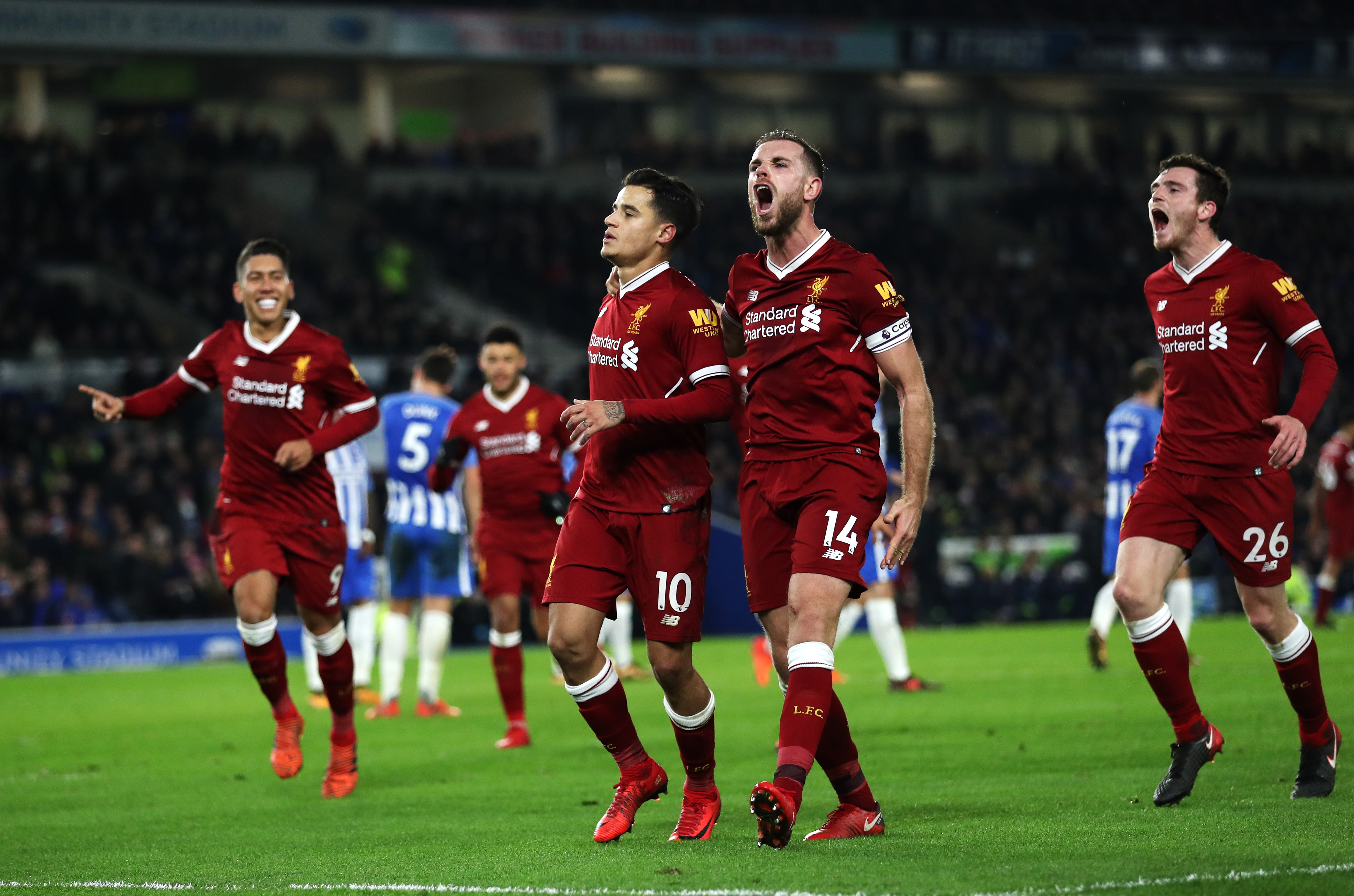 Liverpool player ratings Brighton v Liverpool