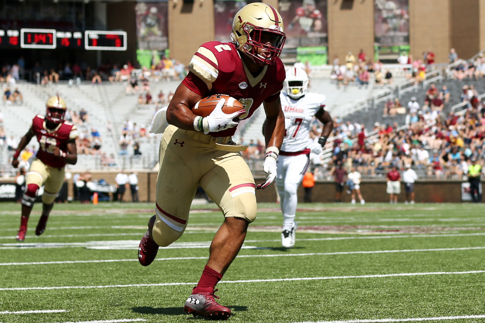 Boston College tailback AJ Dillon is one of many talented college