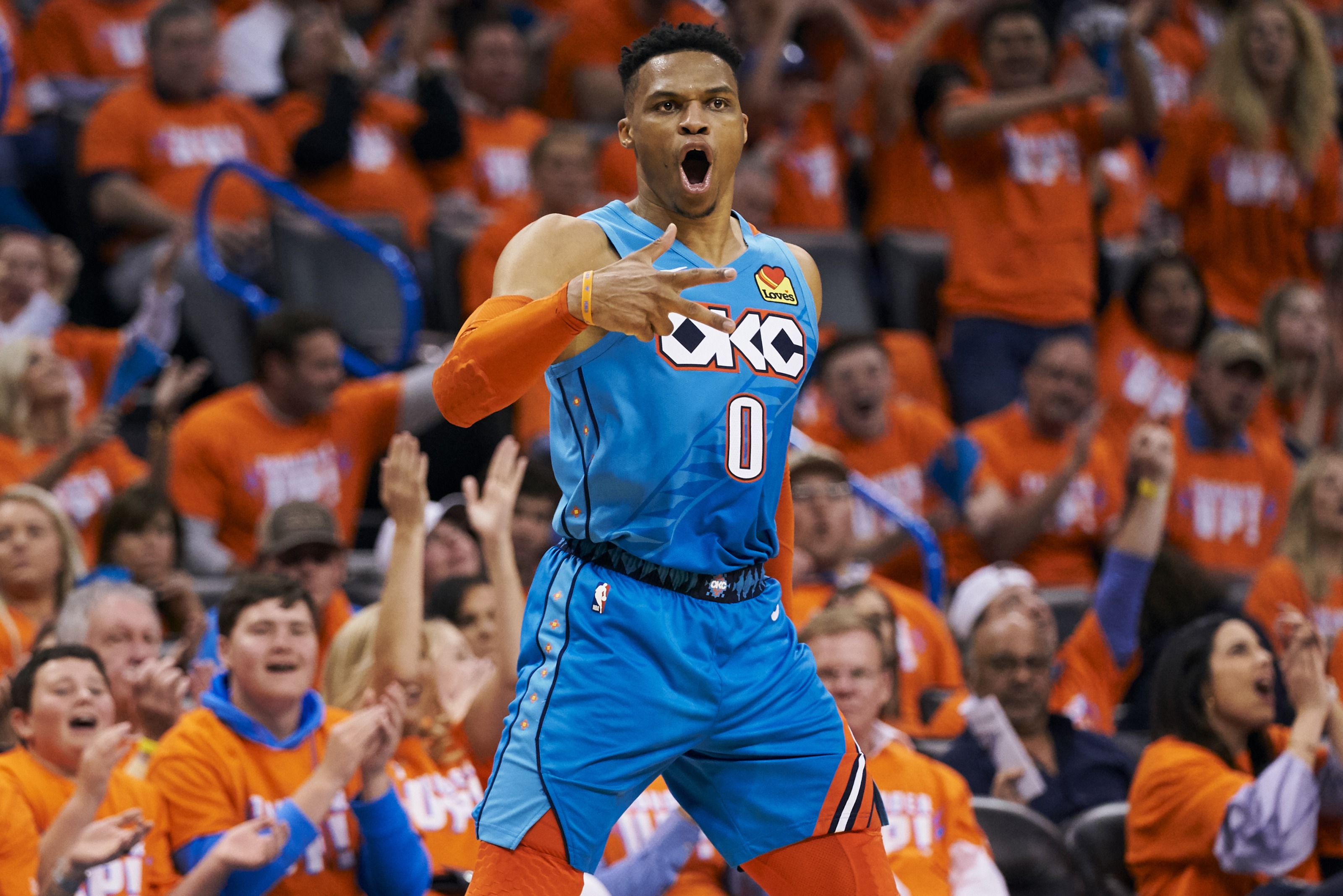 Russell Westbrook gets into heated altercation with Bucks' fan