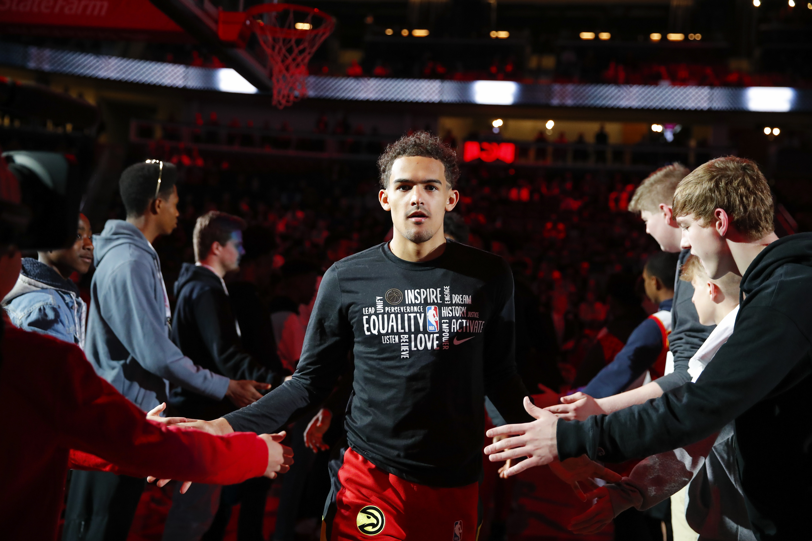 Download Trae Young And Hawks Fans Wallpaper