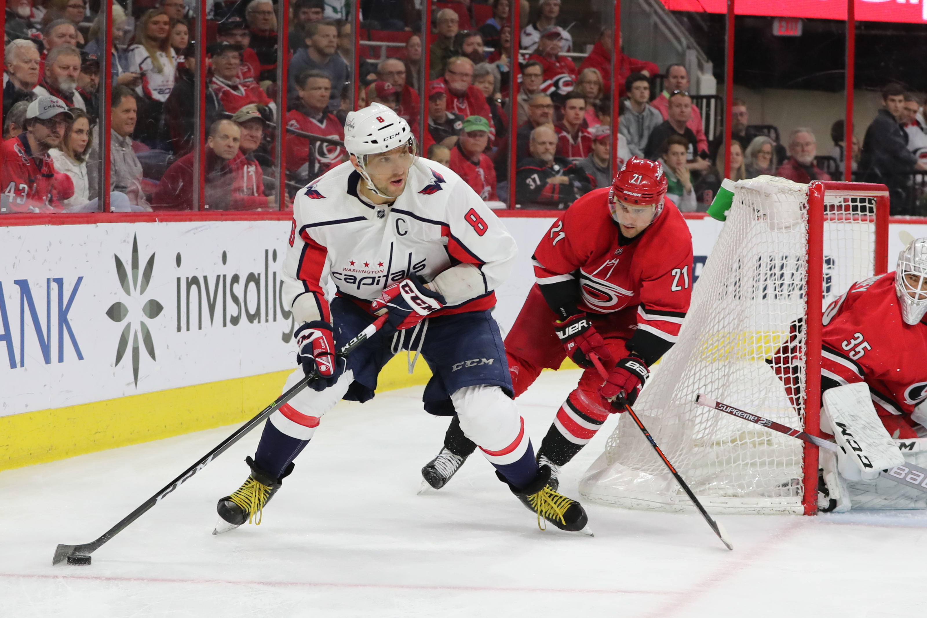Alex Ovechkin, a longtime CCM partner, plays with a Bauer stick during part  of Capitals preseason game