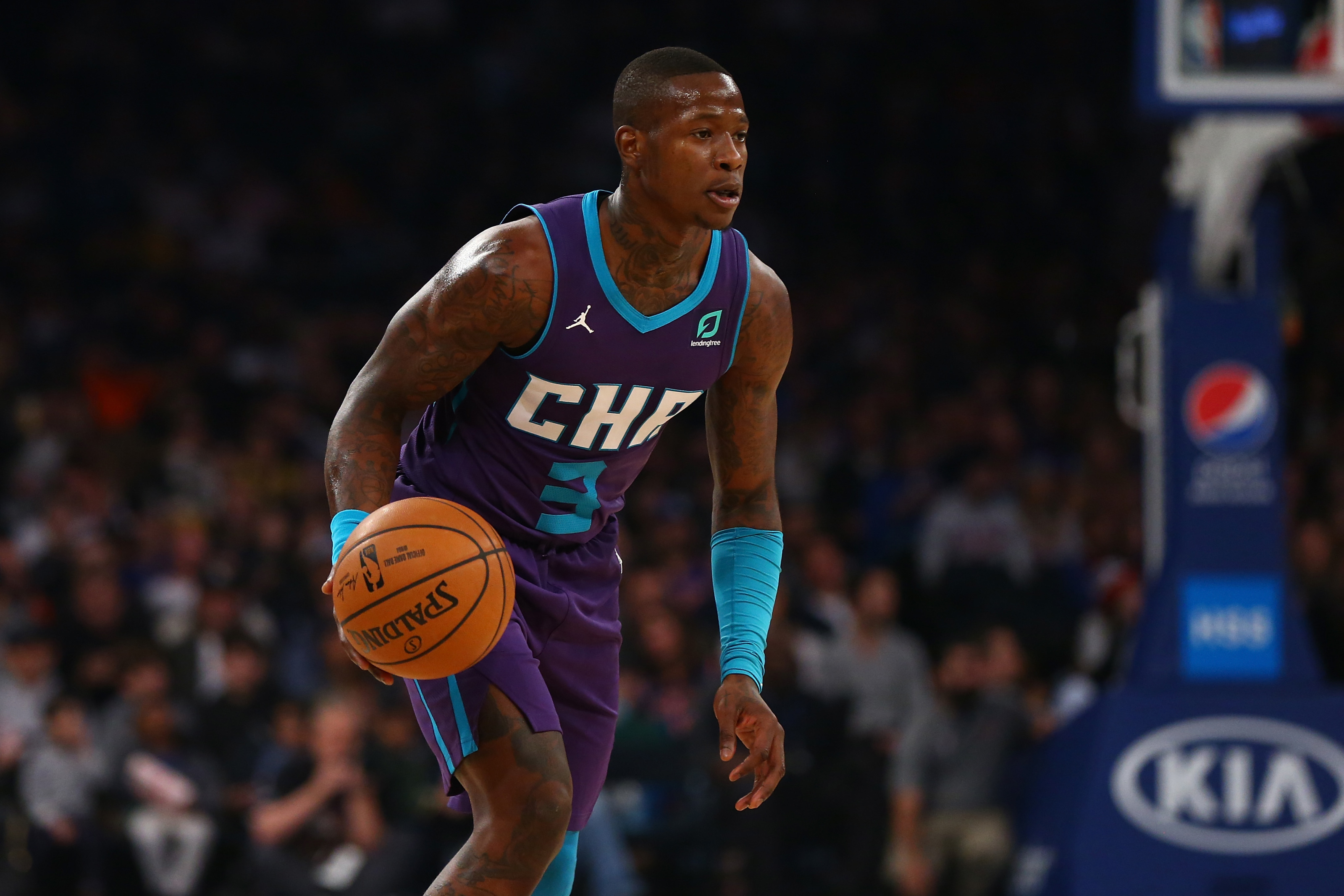Terry Rozier of the Charlotte Hornets shoots a free throw against