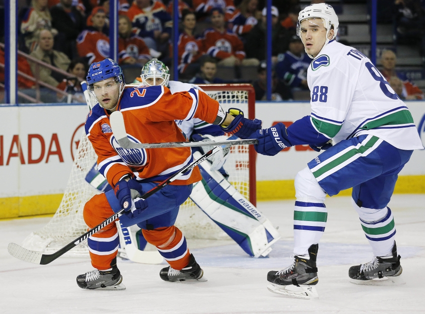 Vancouver Canucks' defenceman Nikita Tryamkin, of Russia, skates