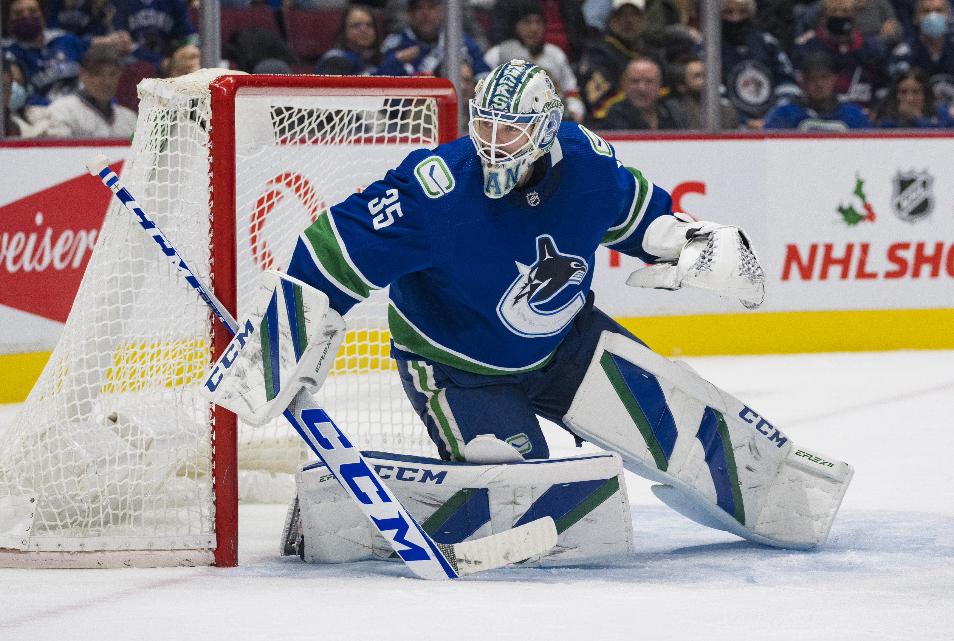 Gino Hard - This picture of Thatcher Demko in the Canucks