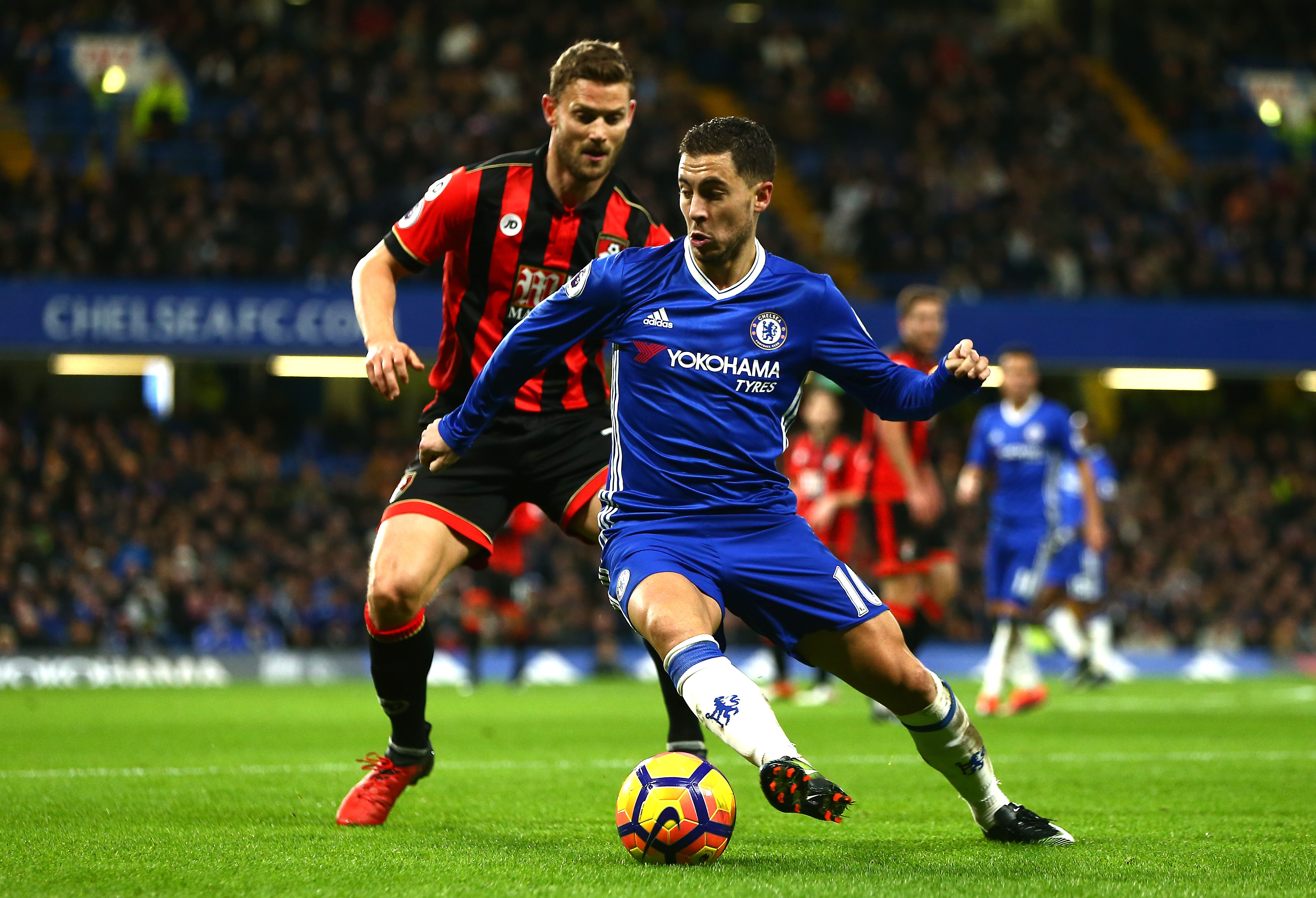 Watch Eden Hazard toy with Bournemouth during Chelsea win