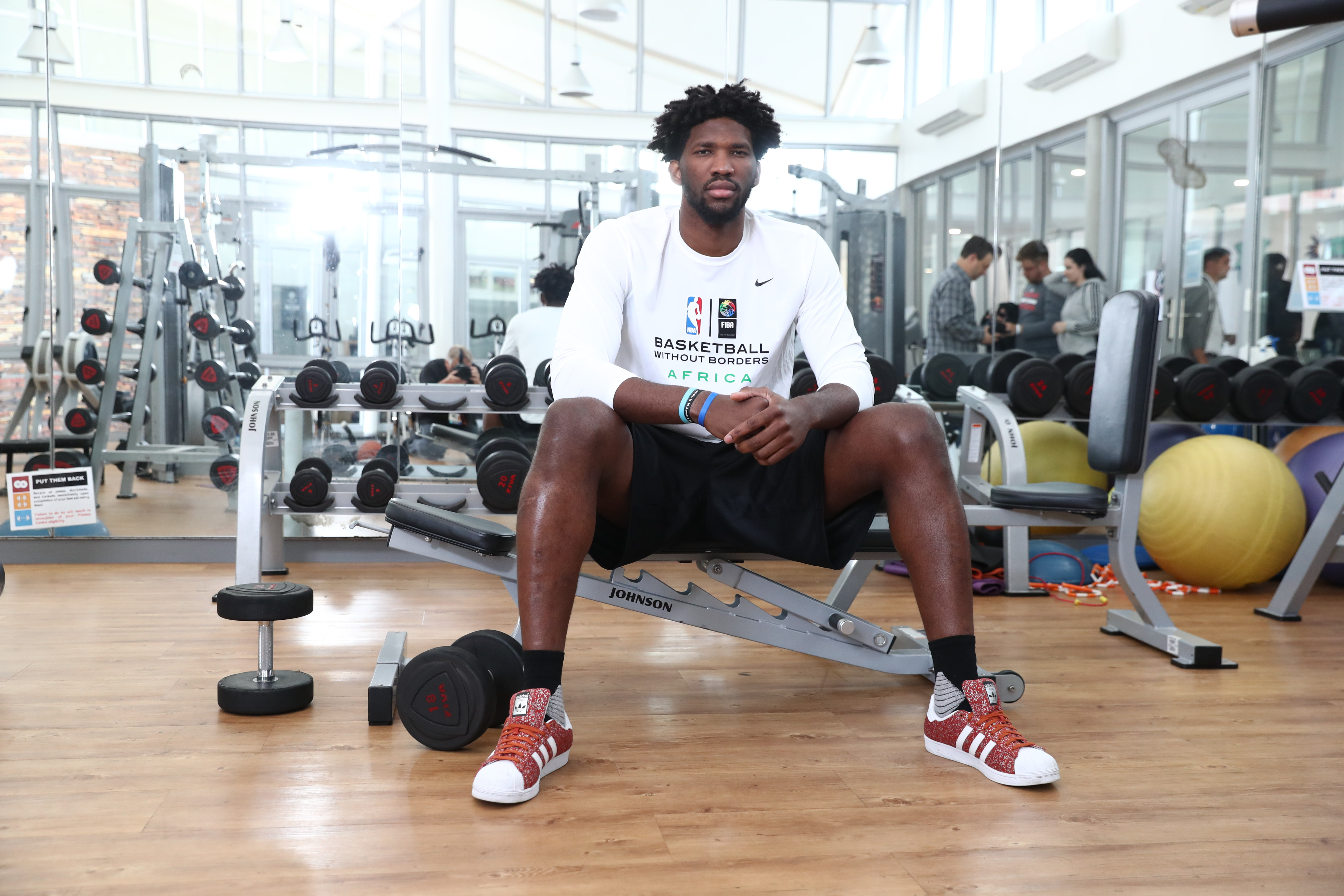 NBA Draft prospect Joel Embiid poses for portraits with the Draft News  Photo - Getty Images