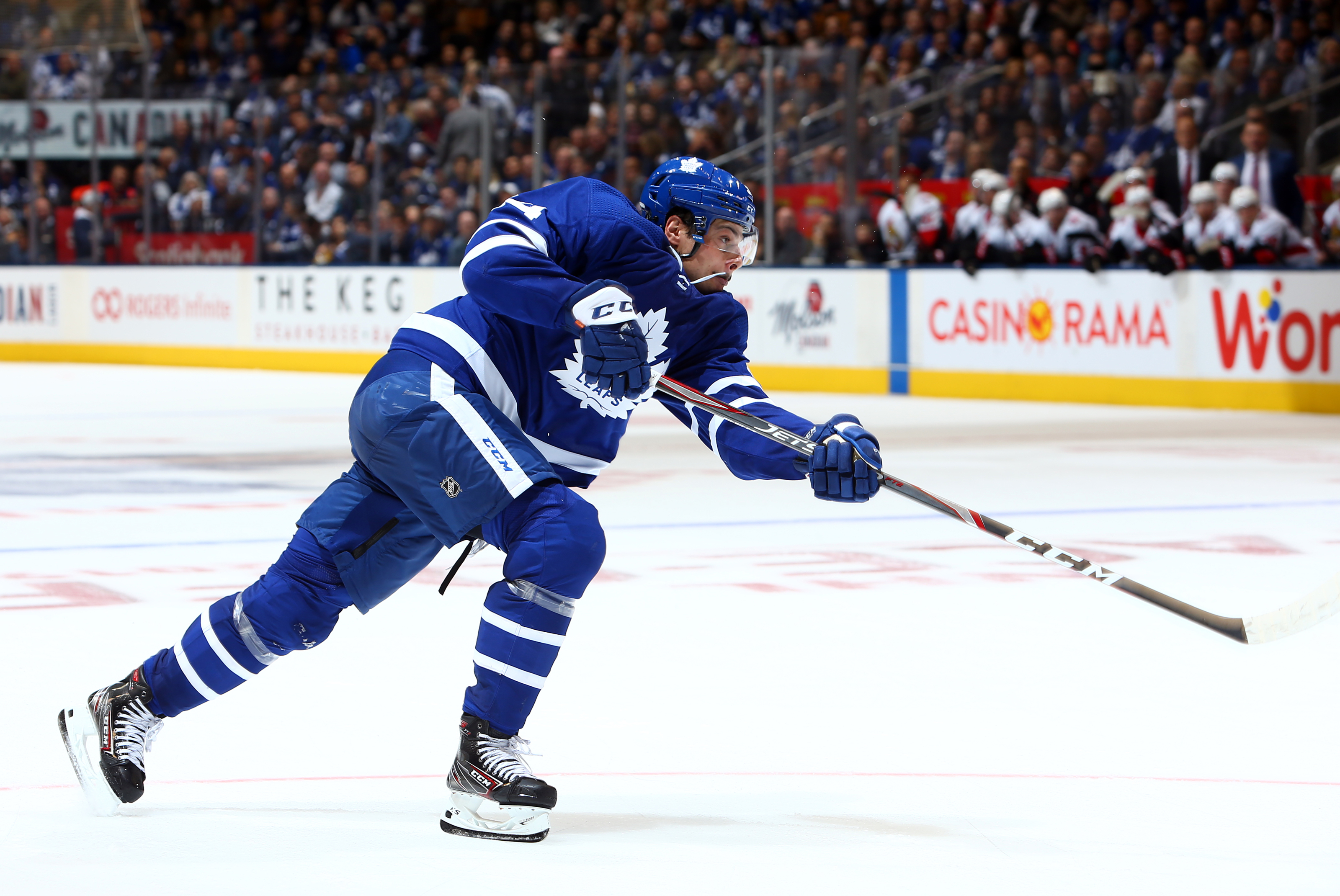 Auston Matthews skates and gives an update on his recovery