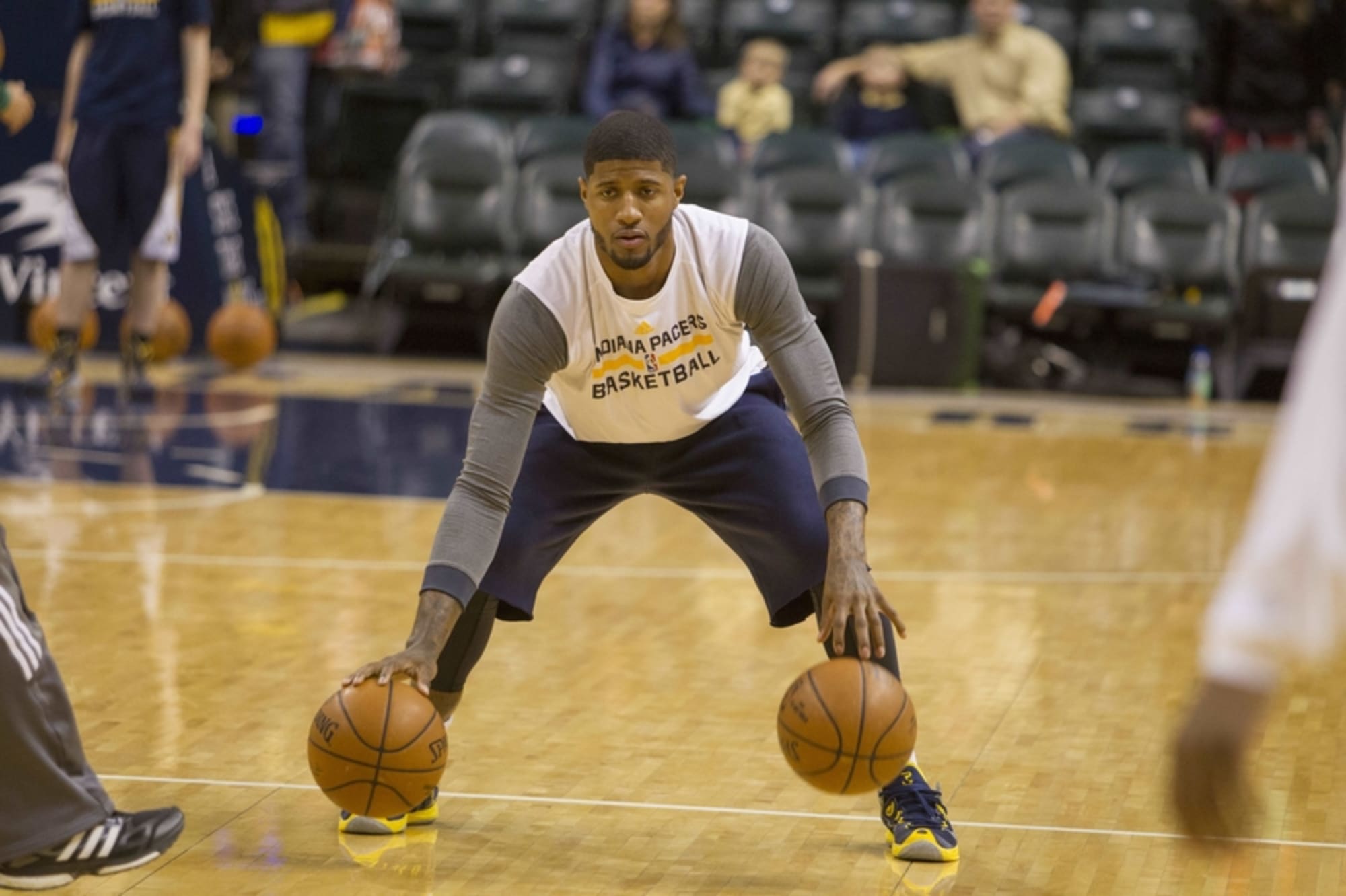 Watch: Paul George with 360 Windmill dunk