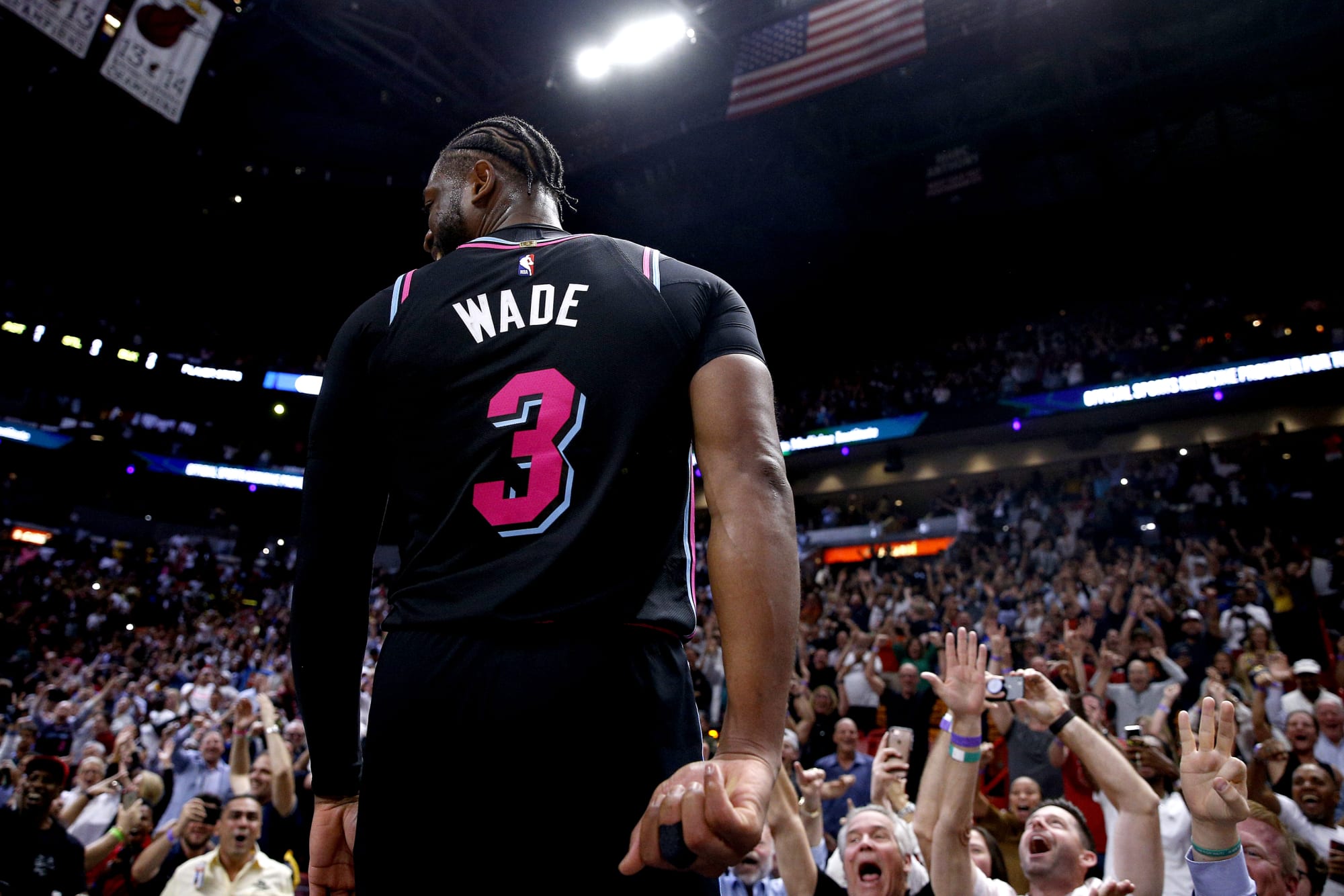 Miami Heat Dwyane Wade #3 City Vice Night Jersey - M