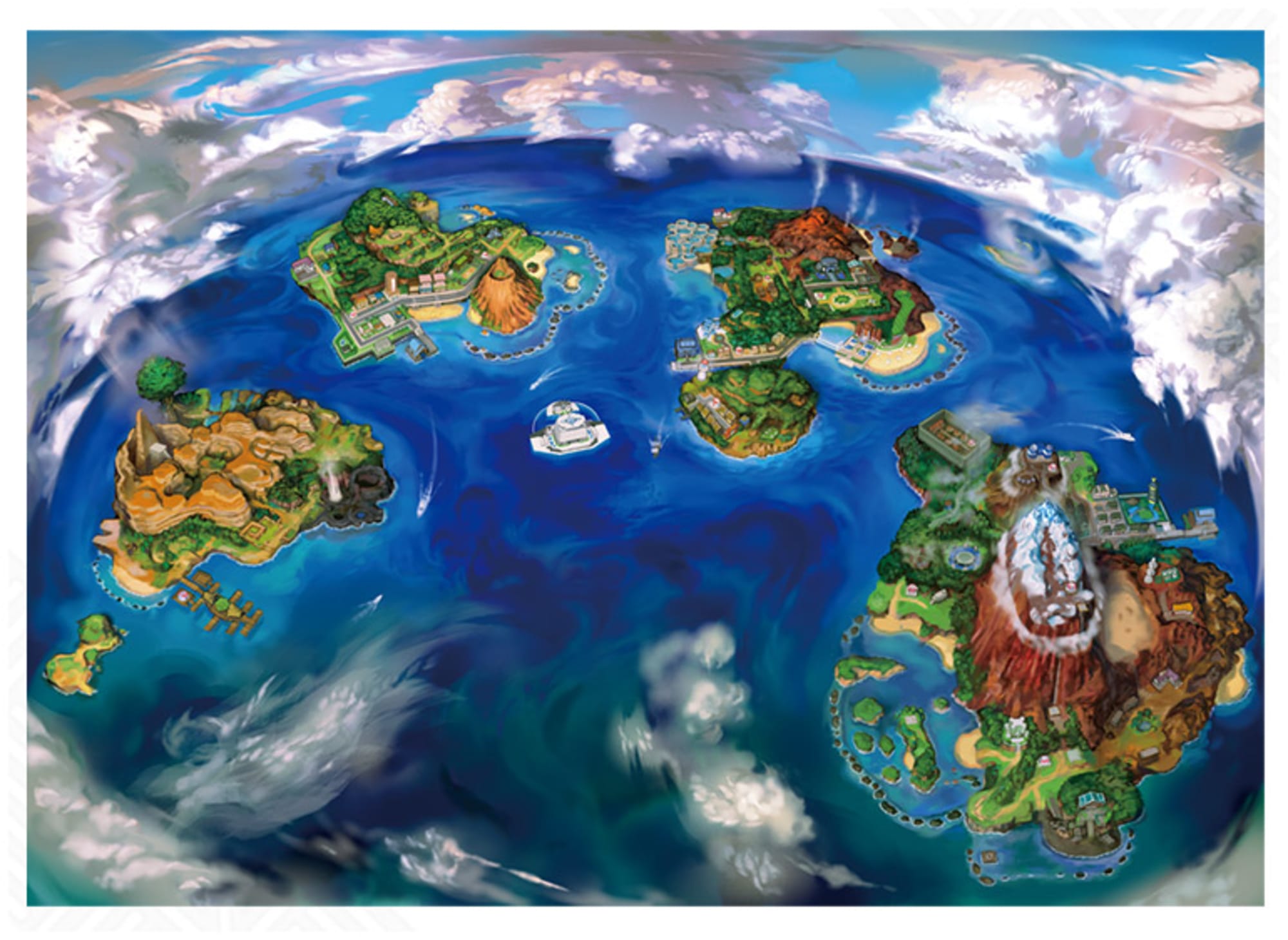 Pokemon Sun and Moon - FULL Alola Region Map Analysis 