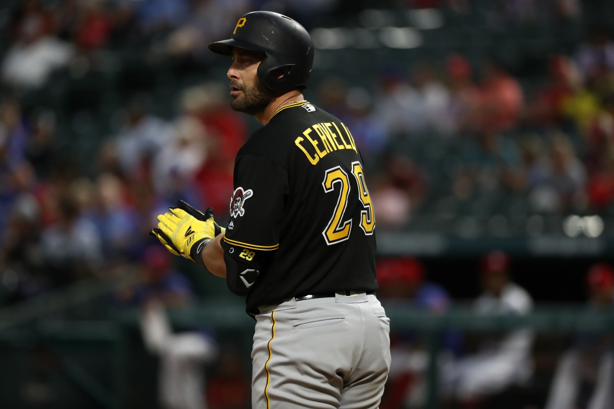 Francisco Cervelli of the Pittsburgh Pirates in action against the St  News Photo - Getty Images