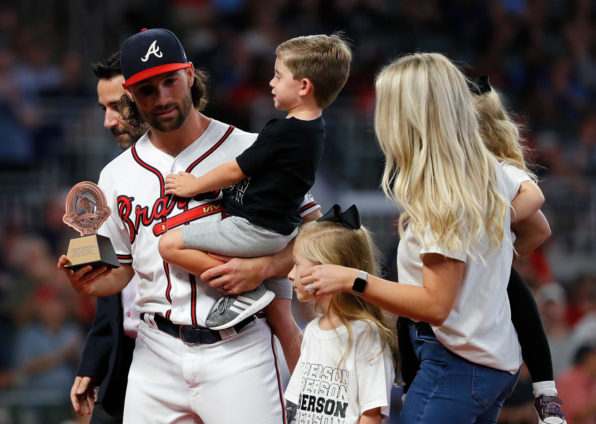 Celebrating the Career of Charlie Culberson with His Jersey