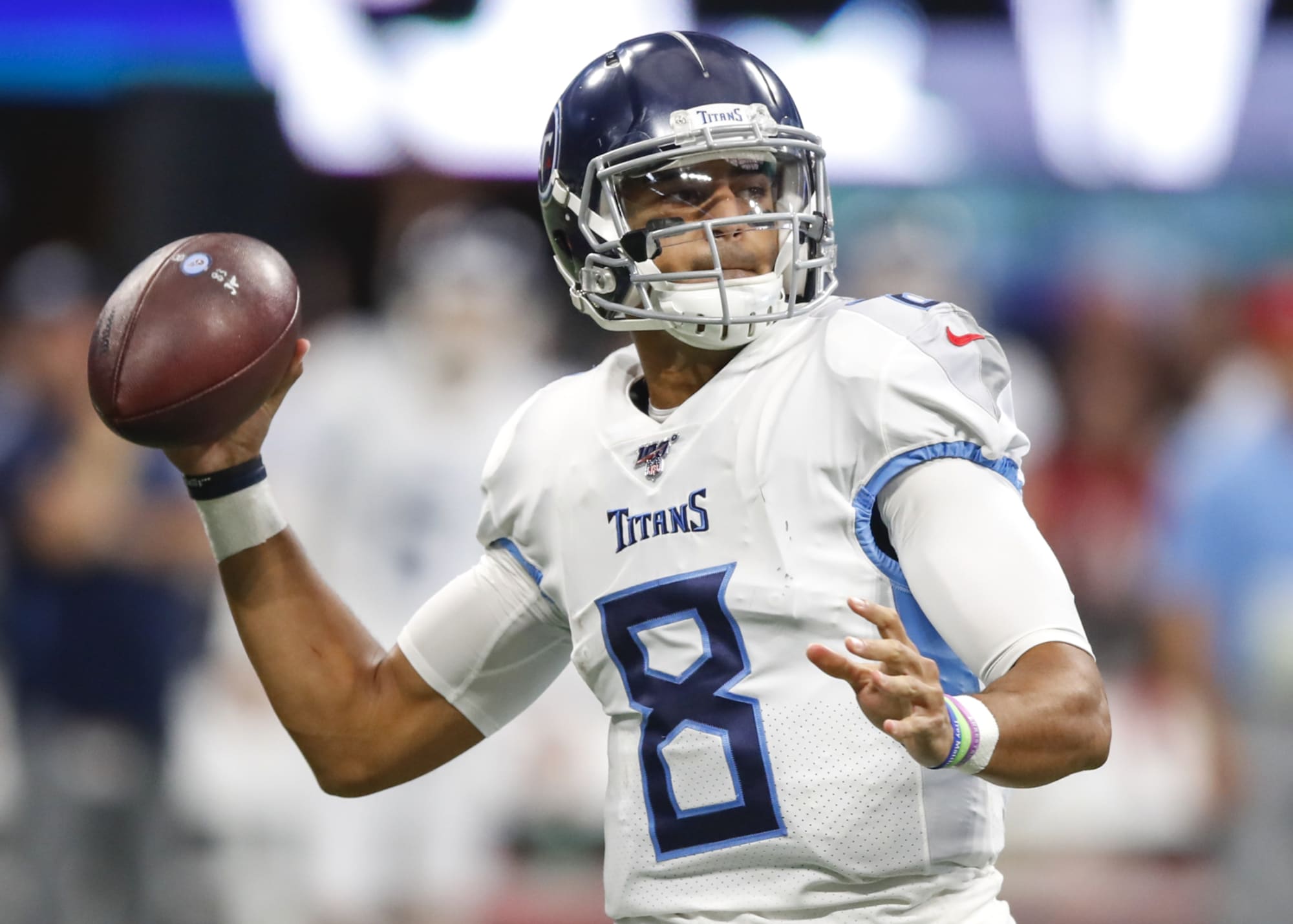 Marcus Mariota Throws For Three Touchdowns In Win Over Atlanta Falcons