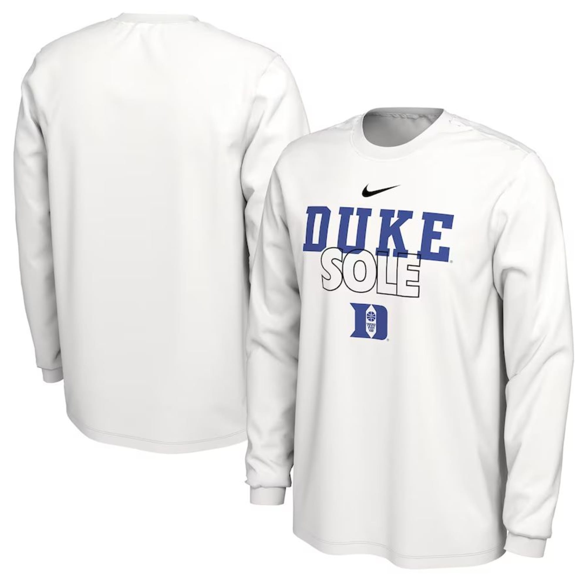 Men's Nike Royal Duke Blue Devils Basketball Drop Legend Long Sleeve  Performance T-Shirt