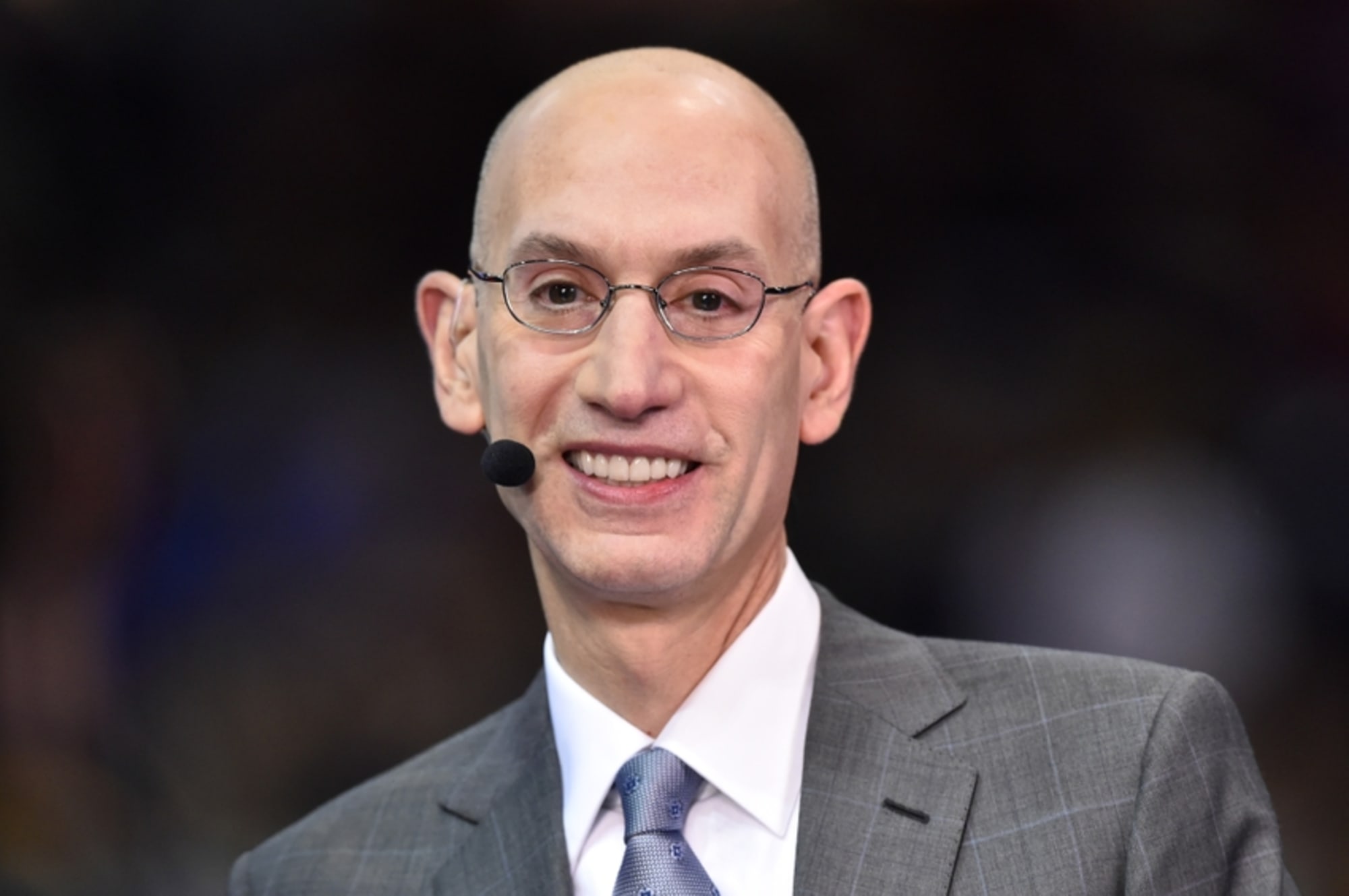 Jun 11, 2015; Cleveland, OH, USA; NBA commissioner Adam Silver during the second quarter of game four of the NBA Finals between the Cleveland Cavaliers and the Golden State Warriors at Quicken Loans Arena. Mandatory Credit: David Richard-USA TODAY Sports