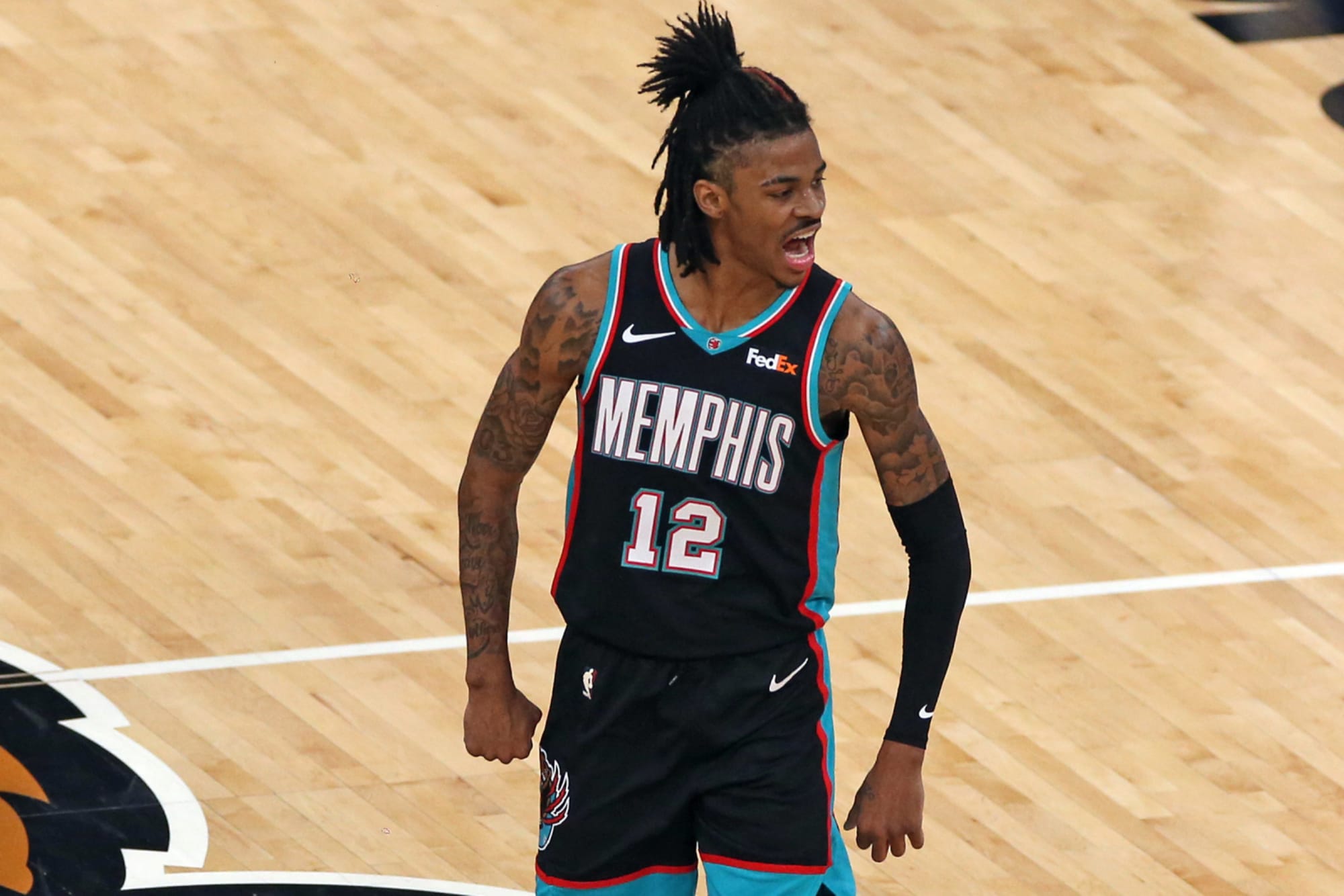 Jan. 16, 2021 – Ja Morant Game-Used and Photo-Matched Memphis