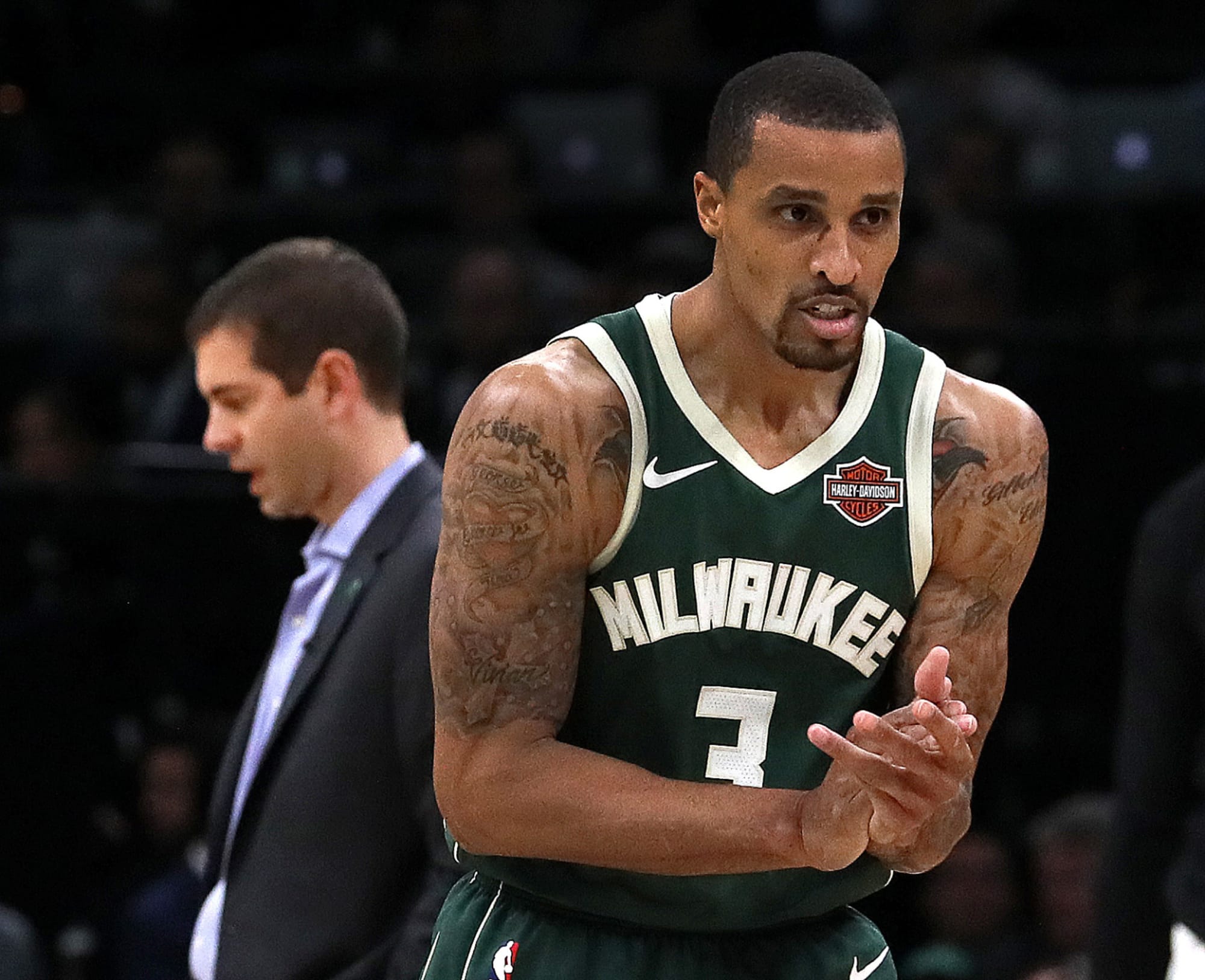 Bucks' George Hill explains why he stayed off the court during