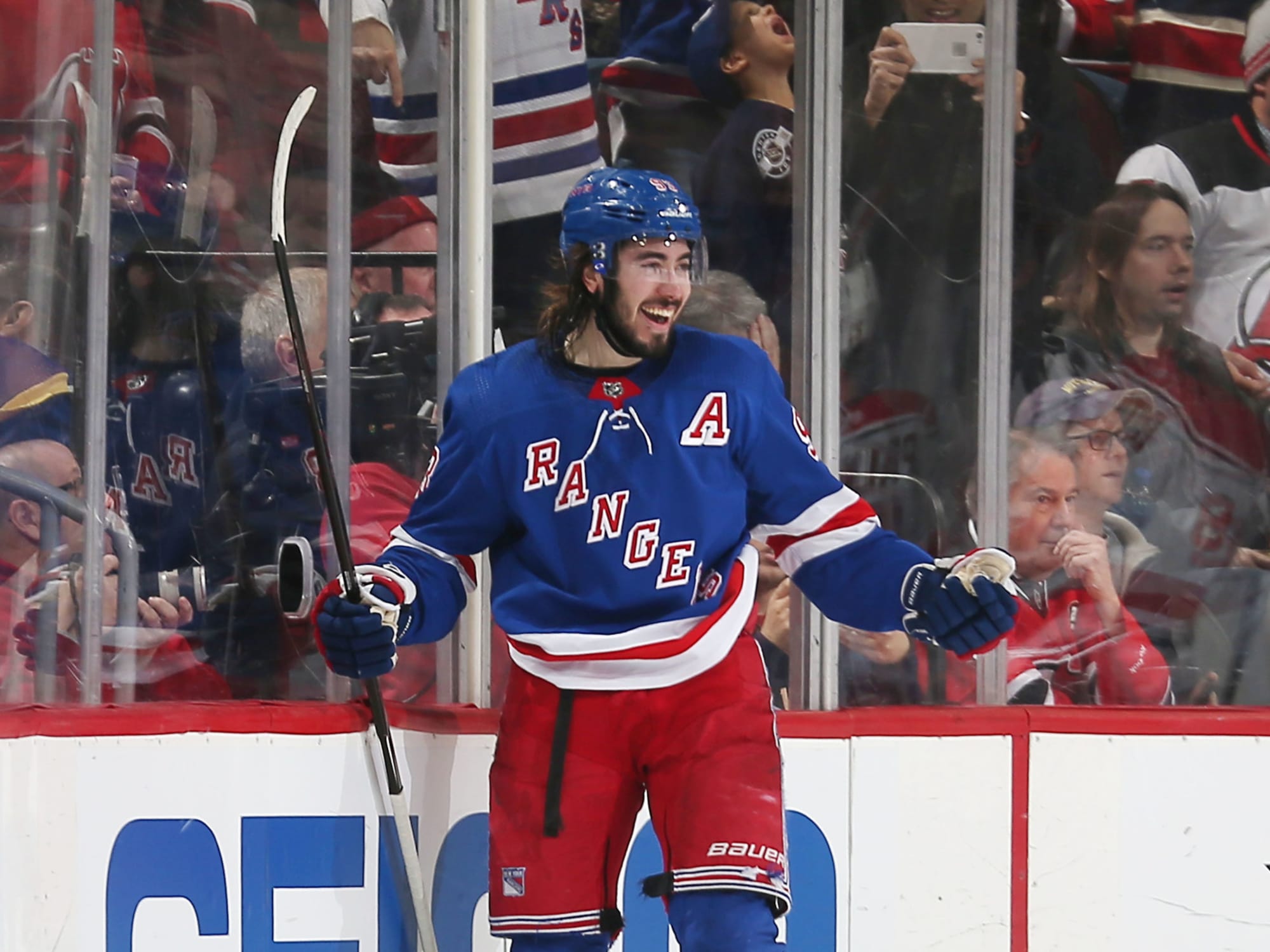 New York Rangers' Mika Zibanejad (93) during the second period of