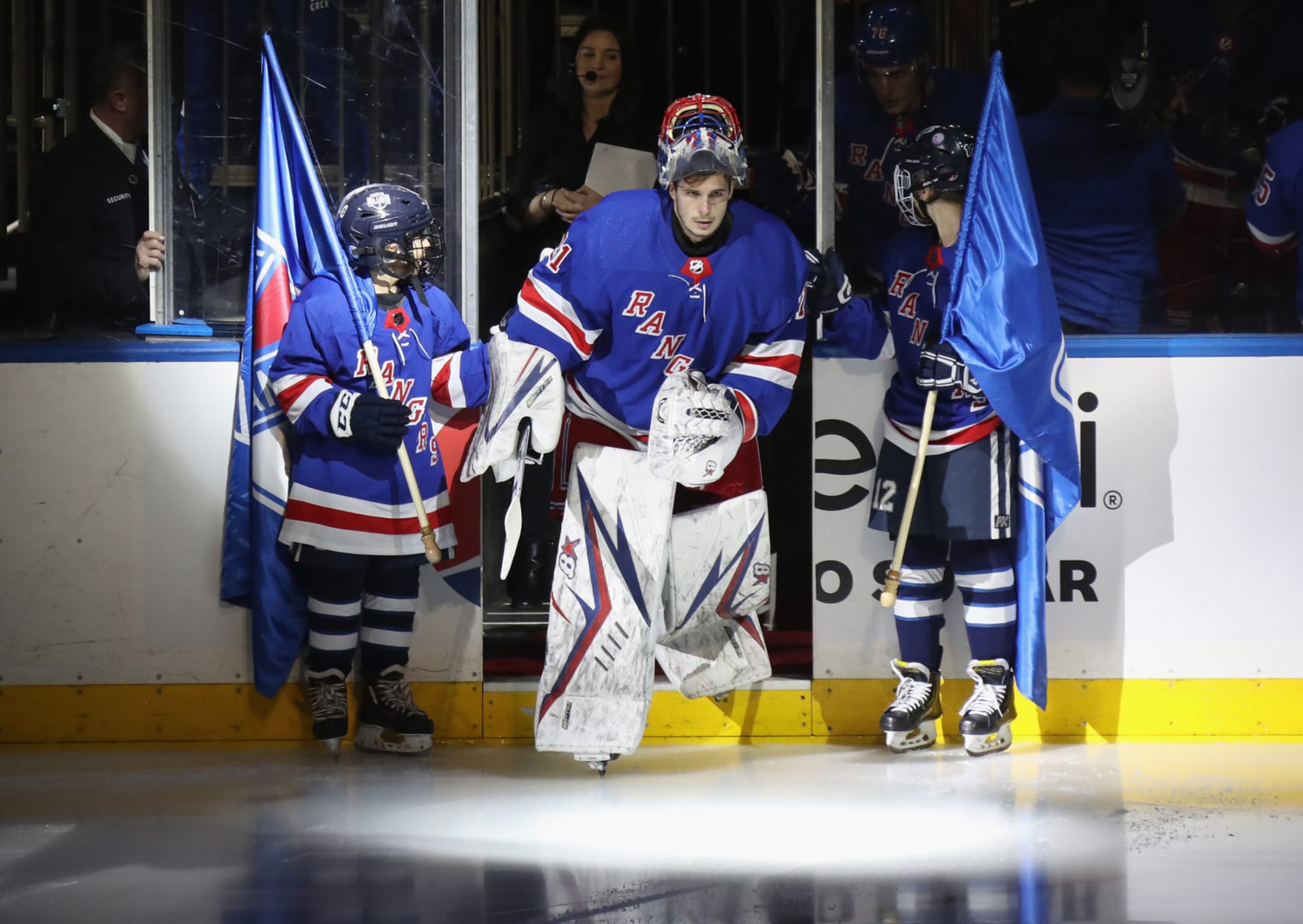 Igor Shesterkin of the New York Rangers skates during warmups prior News  Photo - Getty Images