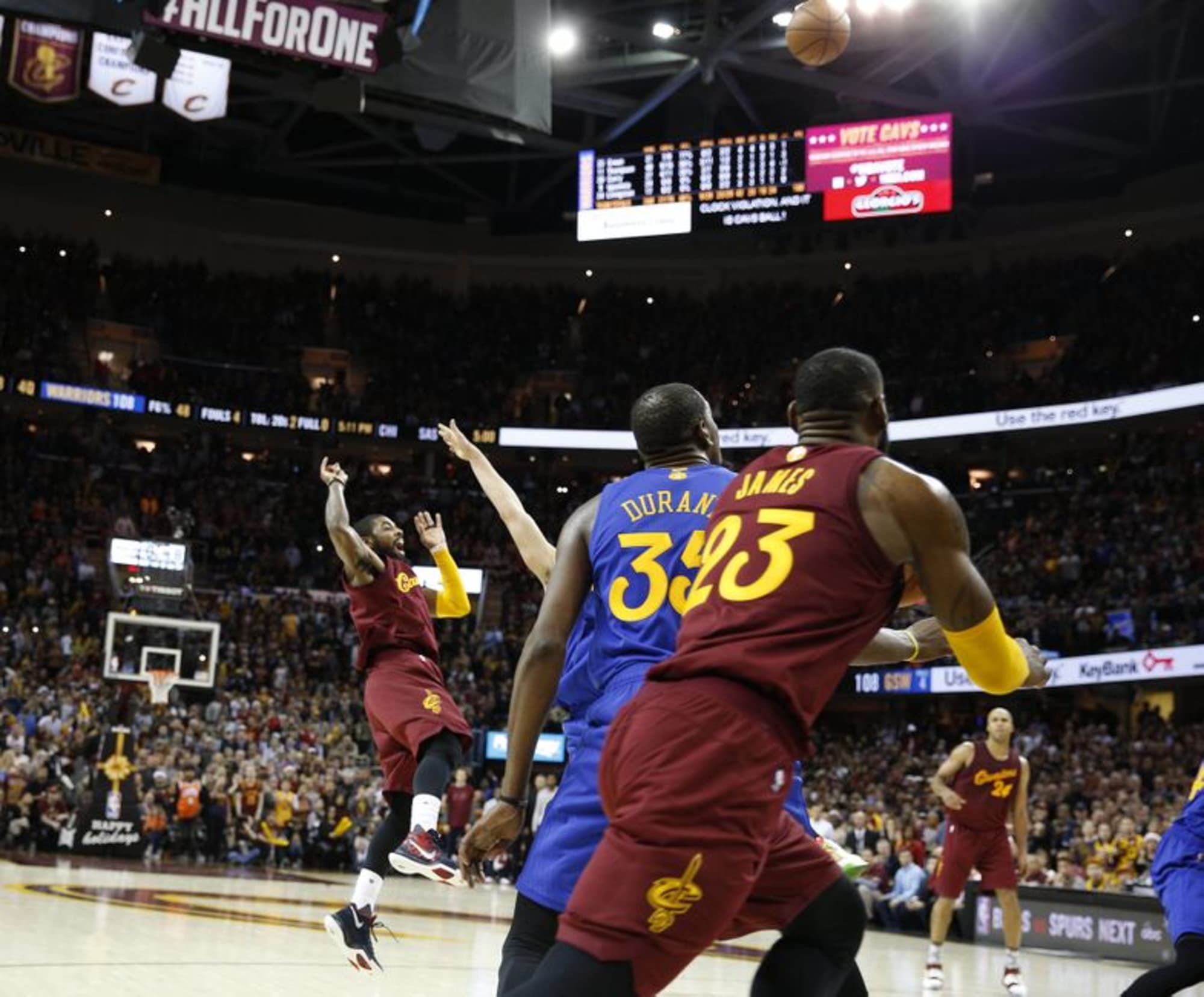 Kyrie Irving against the Warriors on a Christmas Day in the NBA