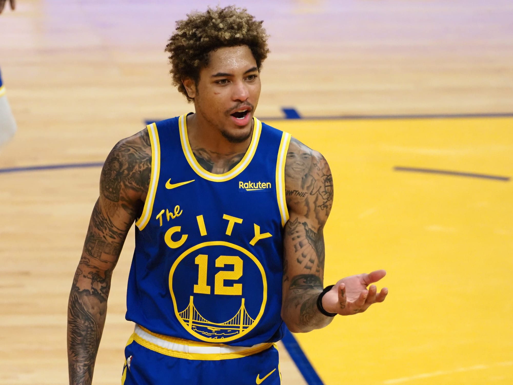 Kelly Oubre Jr. #12 of the Golden State Warriors poses for a portrait