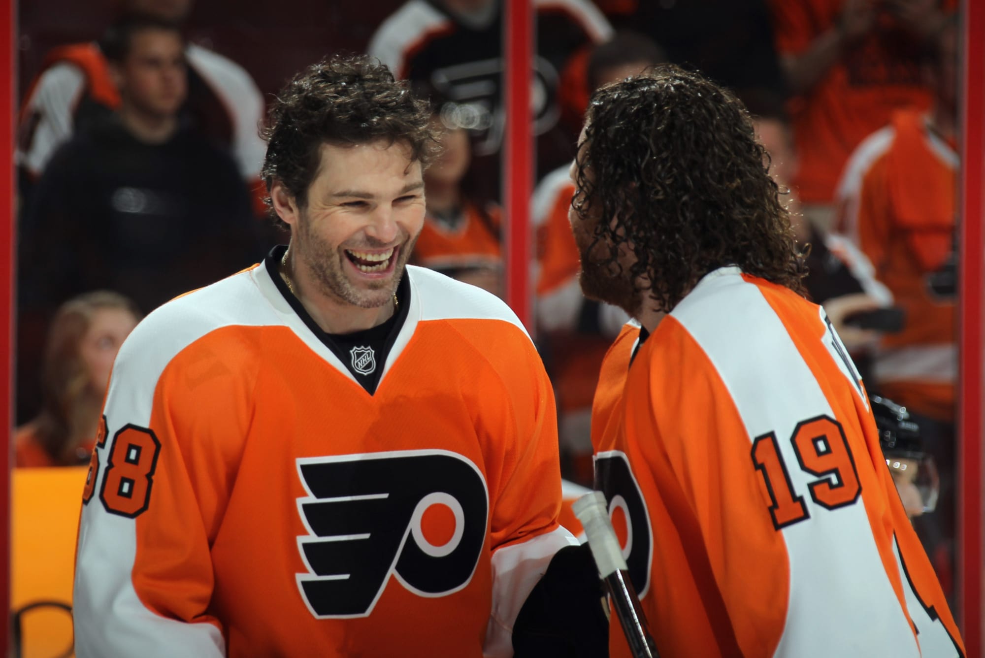 Philadelphia Flyers Jaromir Jagr NHL Orange Shirt Jersey Size XL XLarge -  New!