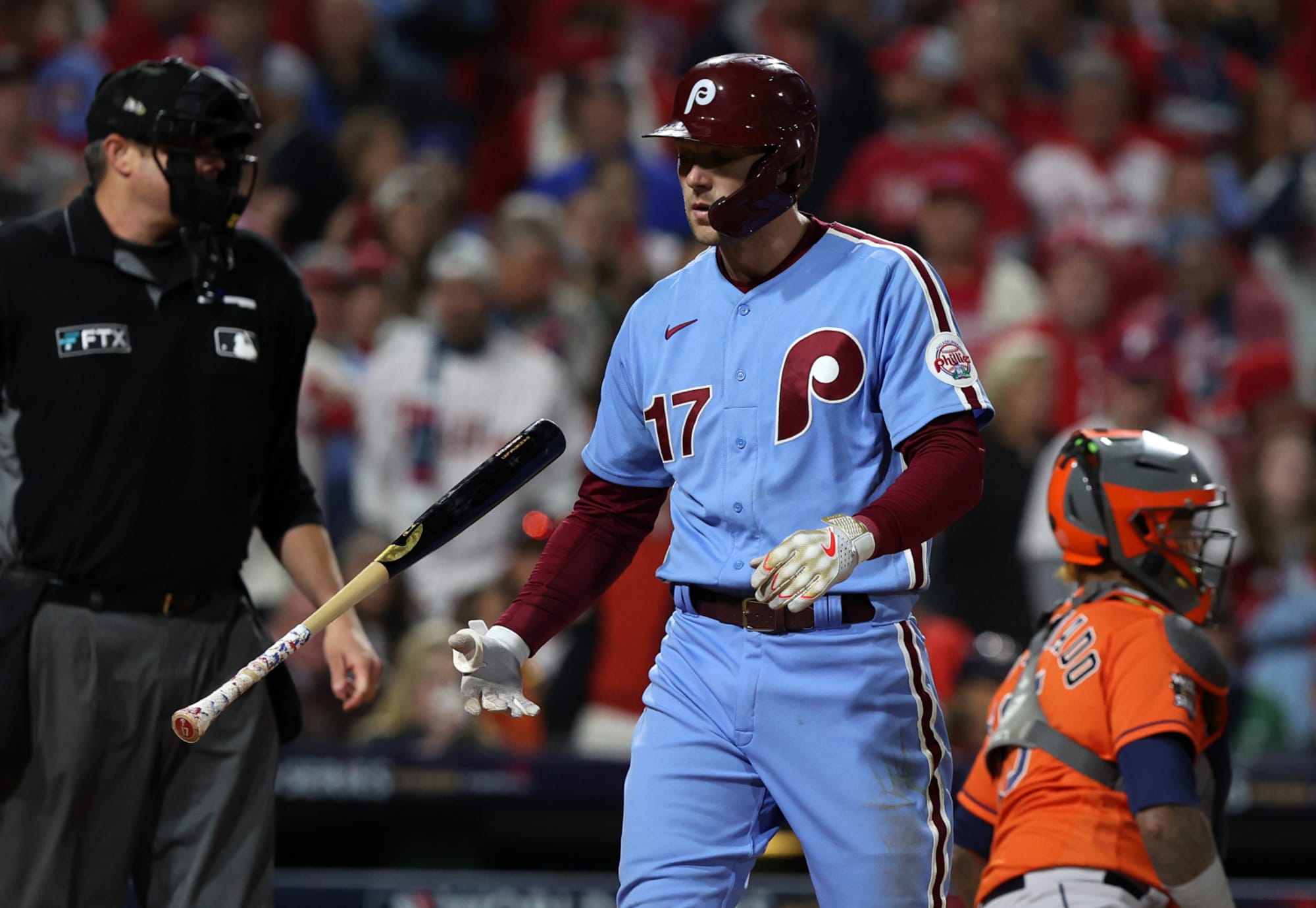 PHILS RHYS HOSKINS MAY BE BACK BY WORLD SERIES, THOMSON SAYS