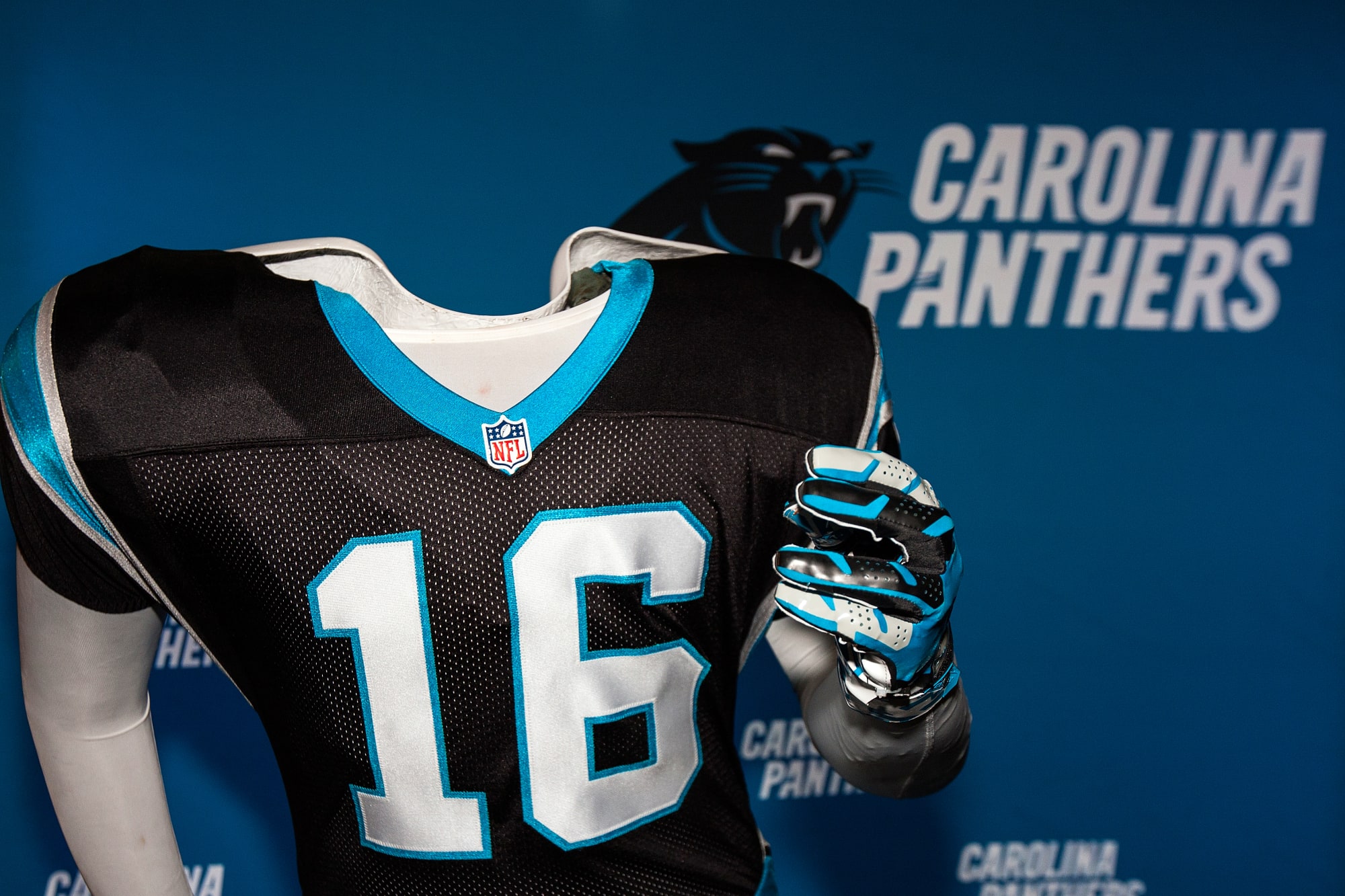 panthers all blue jersey