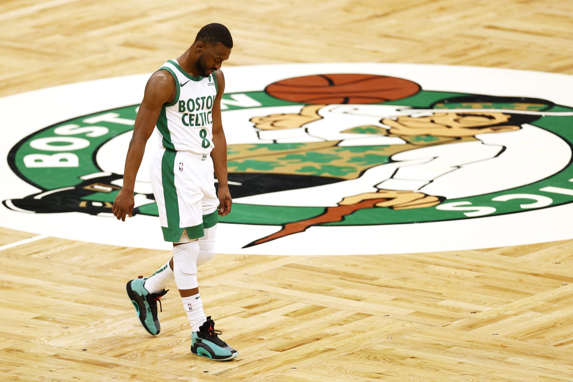 Kemba Walker Boston Celtics Game-Used #8 White City Edition