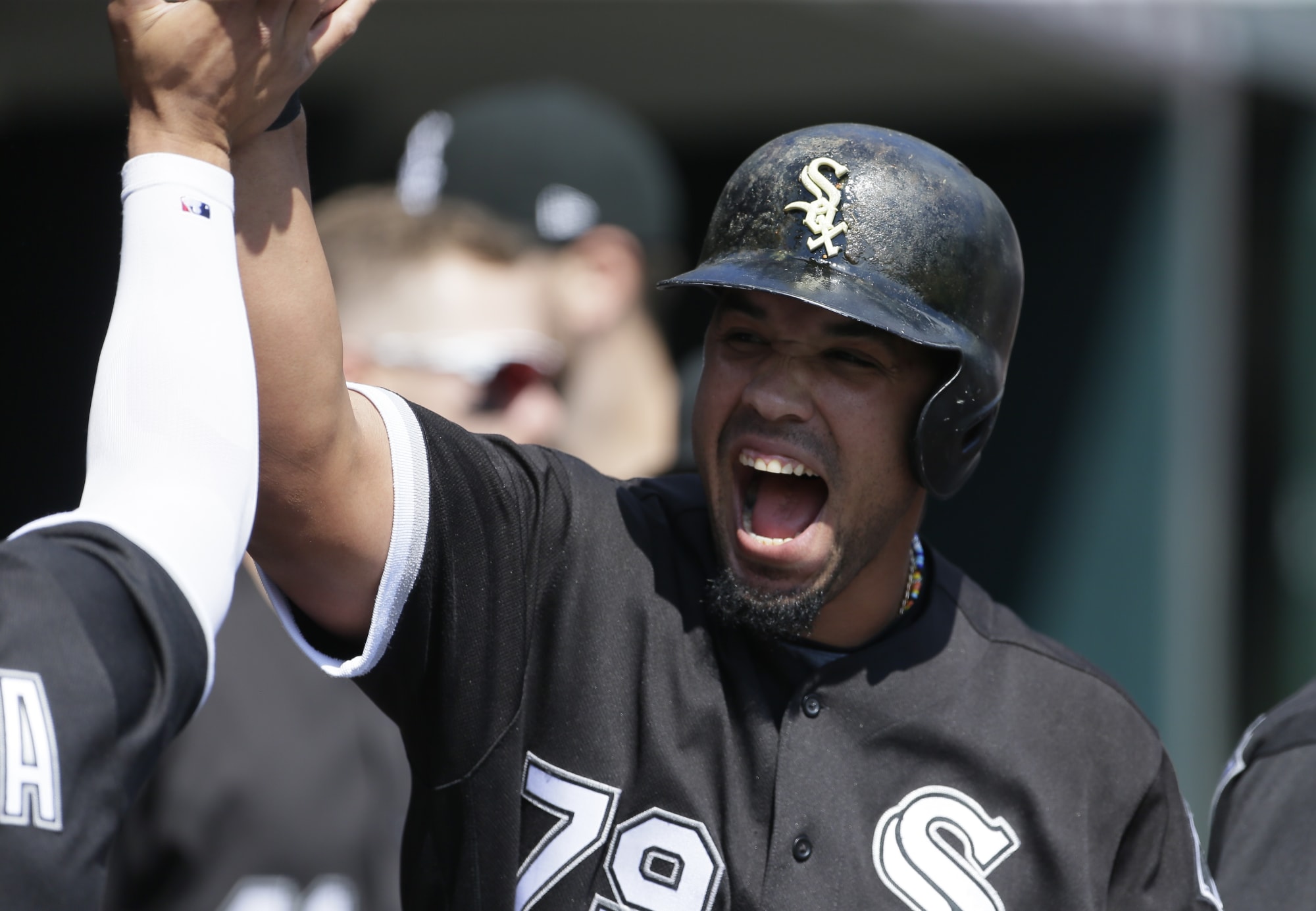 Jose Abreu of the Chicago White Sox looks on against the Detroit News  Photo - Getty Images