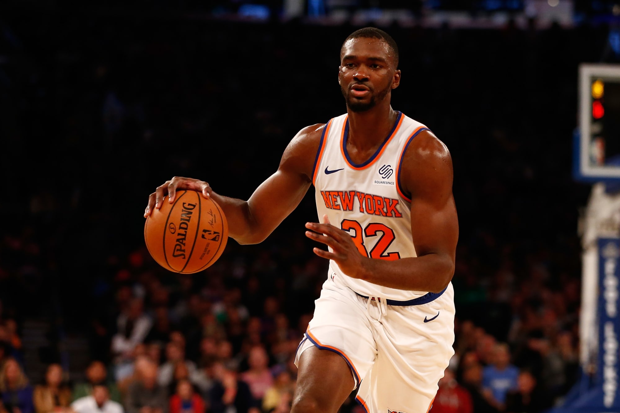 2018-19 New York Knicks Noah Vonleh #32 Game Used Blue Grey Practice Jersey