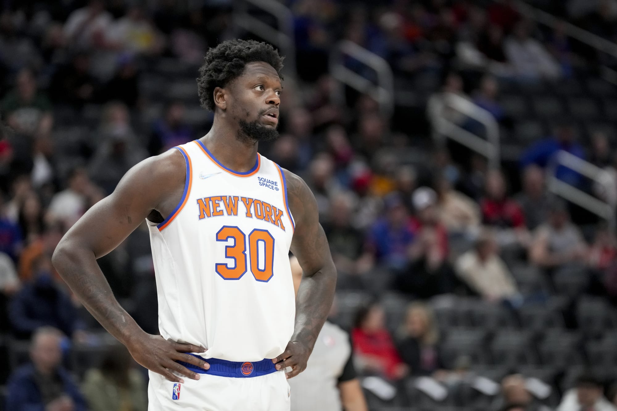 Julius Randle Blue New York Knicks Game-Used #30 Jersey vs. New Orleans  Pelicans on October 30 2021
