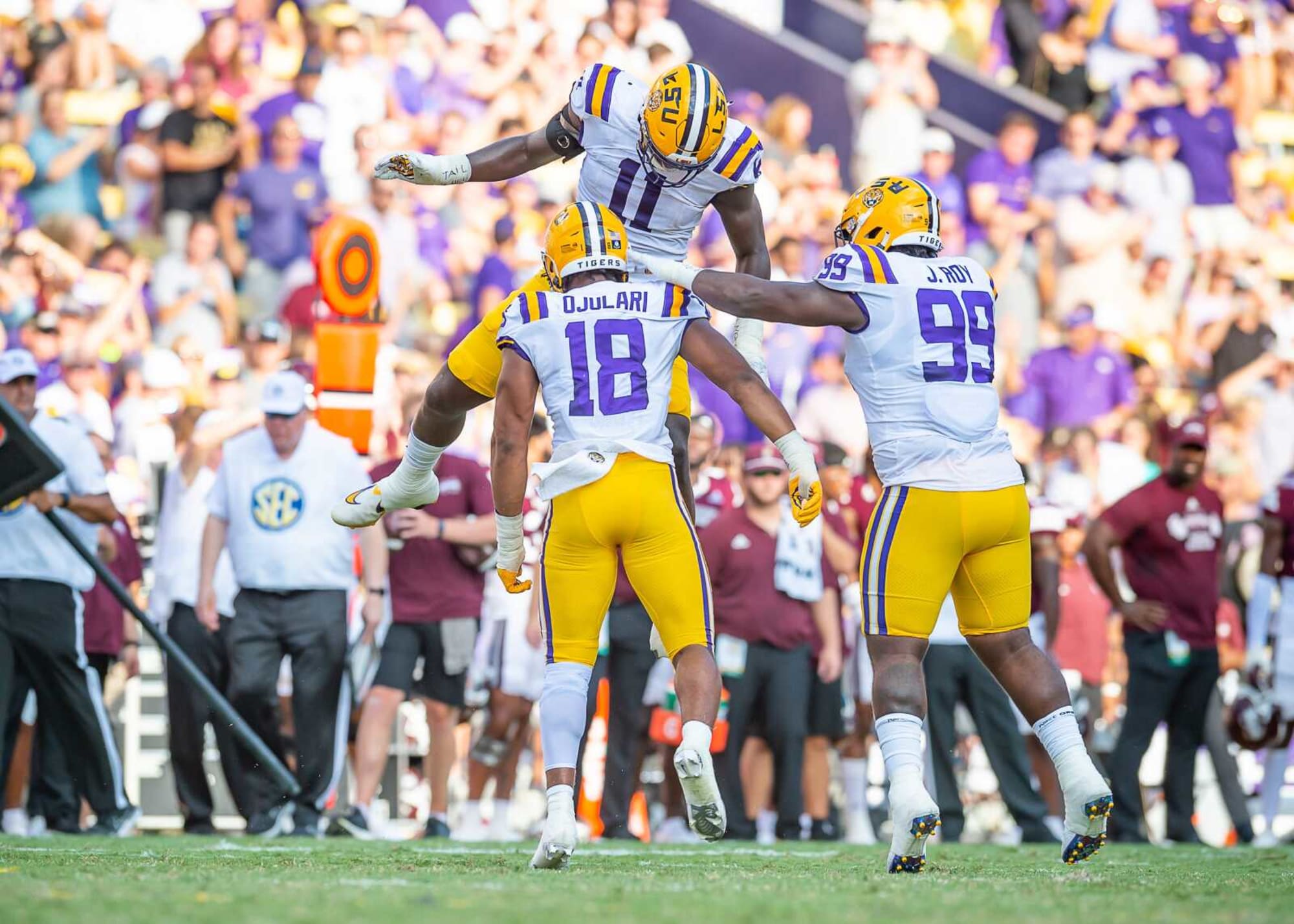 LSU football powers past Mississippi State with second half surge