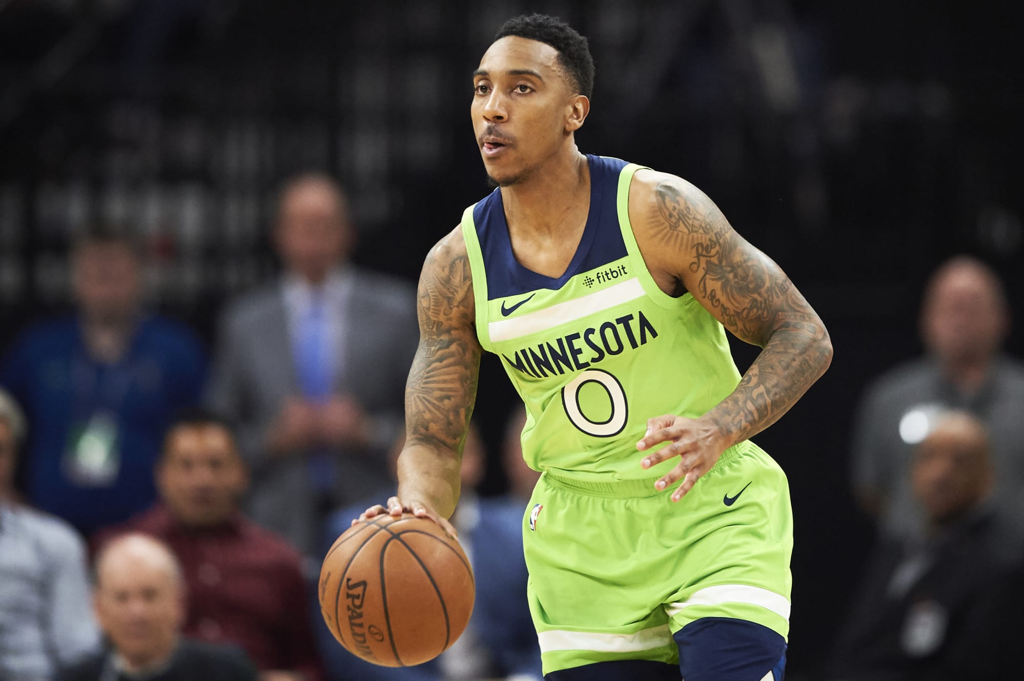 Wolves guard Jeff Teague heads back to the sidelines with ankle