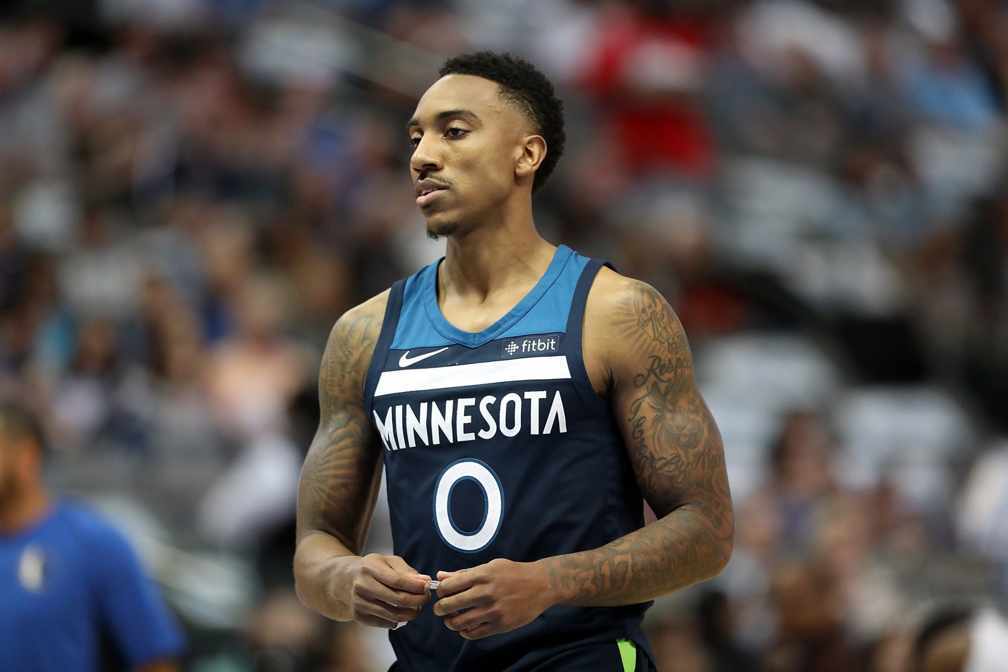 Wolves guard Jeff Teague heads back to the sidelines with ankle