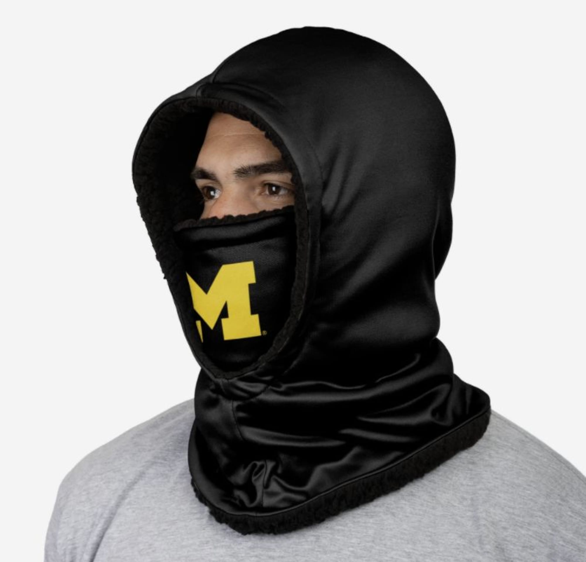 FOCO NCAA Team Big Logo Hooded Warm Fleece Lined Balaclava Gaiter Face Cover Scarf 