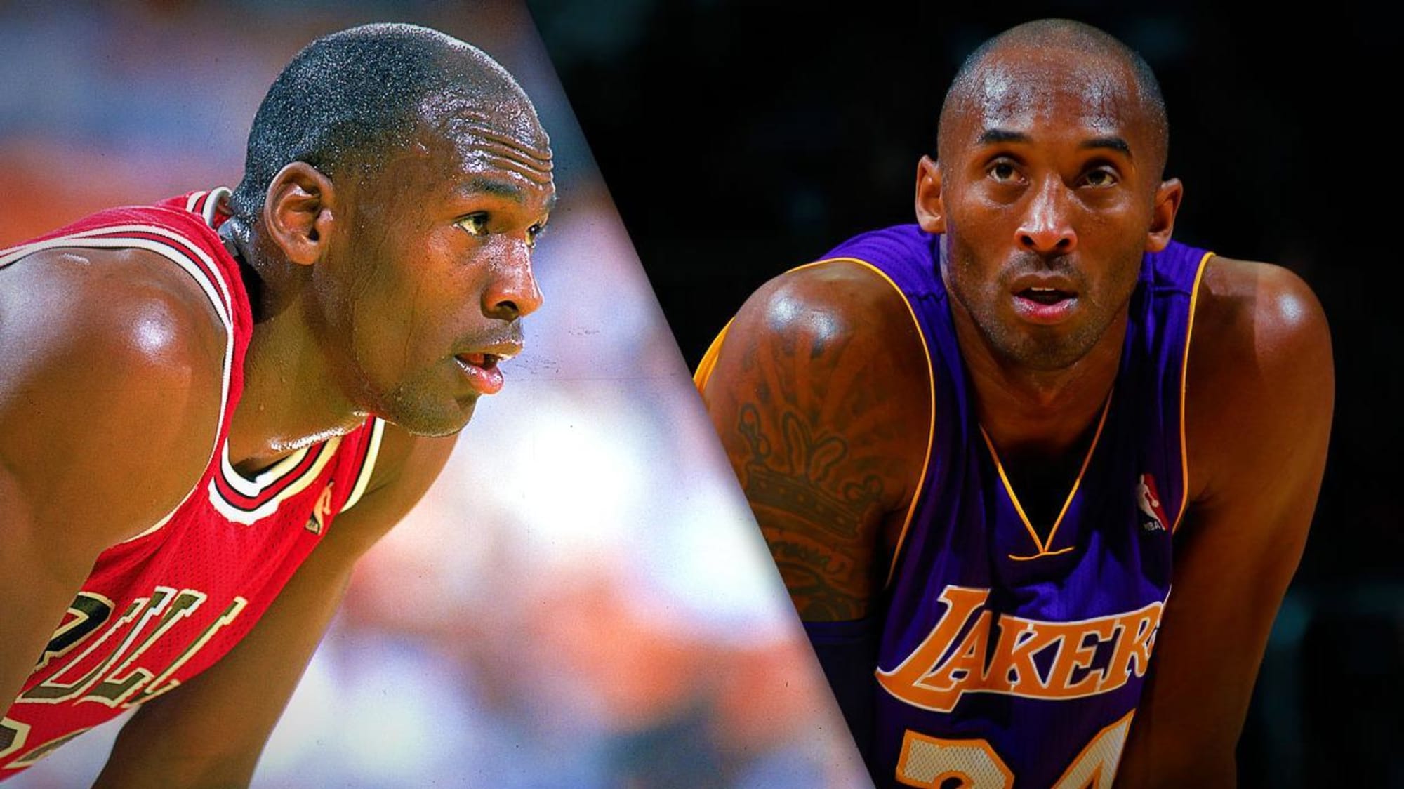 Michael Jordan and Kobe Bryant are playing in a 2003 NBA All-Star Game in  Atlanta, GA