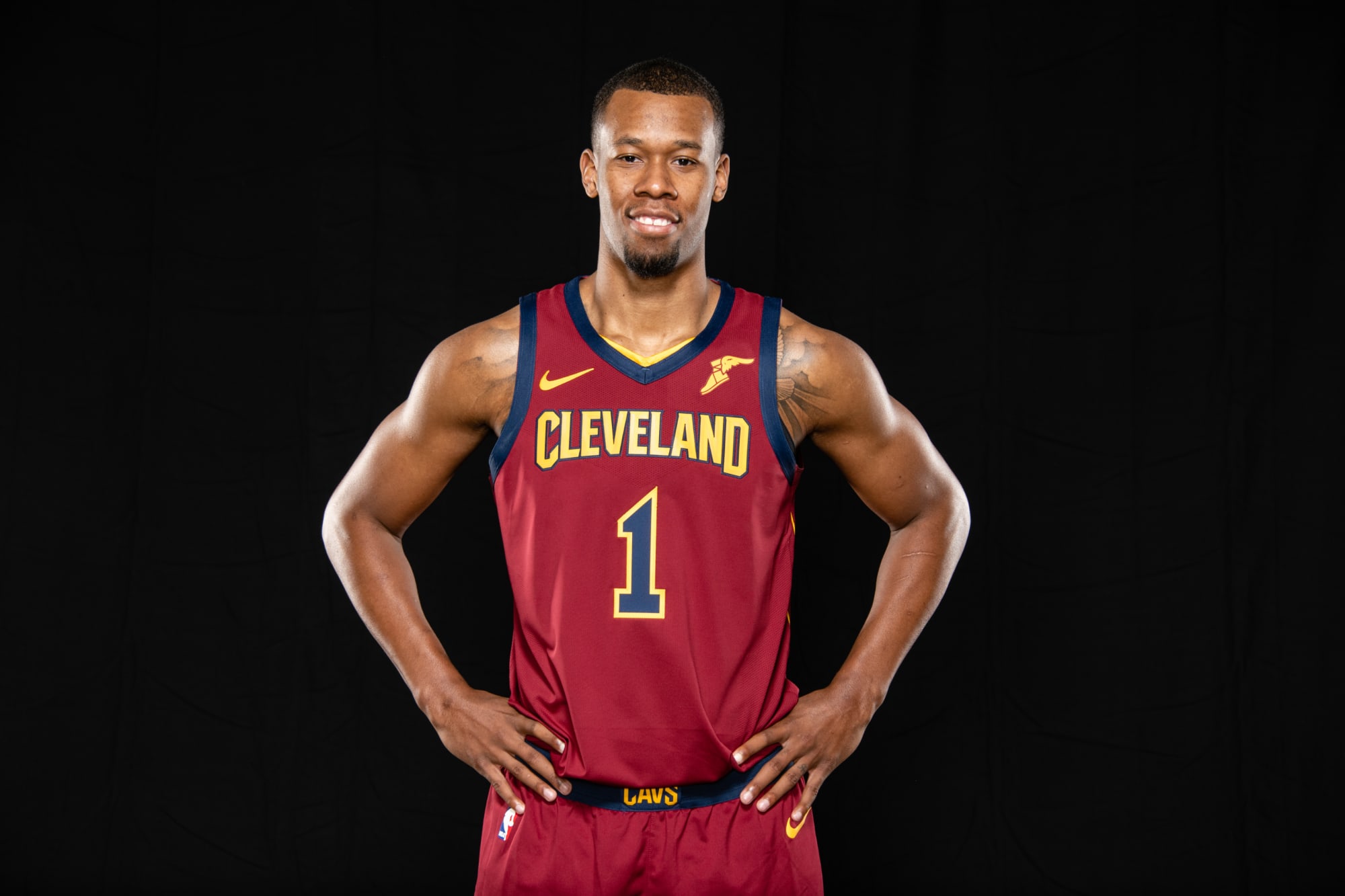 BankidShop Cleveland Cavaliers Rodney Hood #1 White-Blue 2018-19 Earned  Edition Jersey in 2023